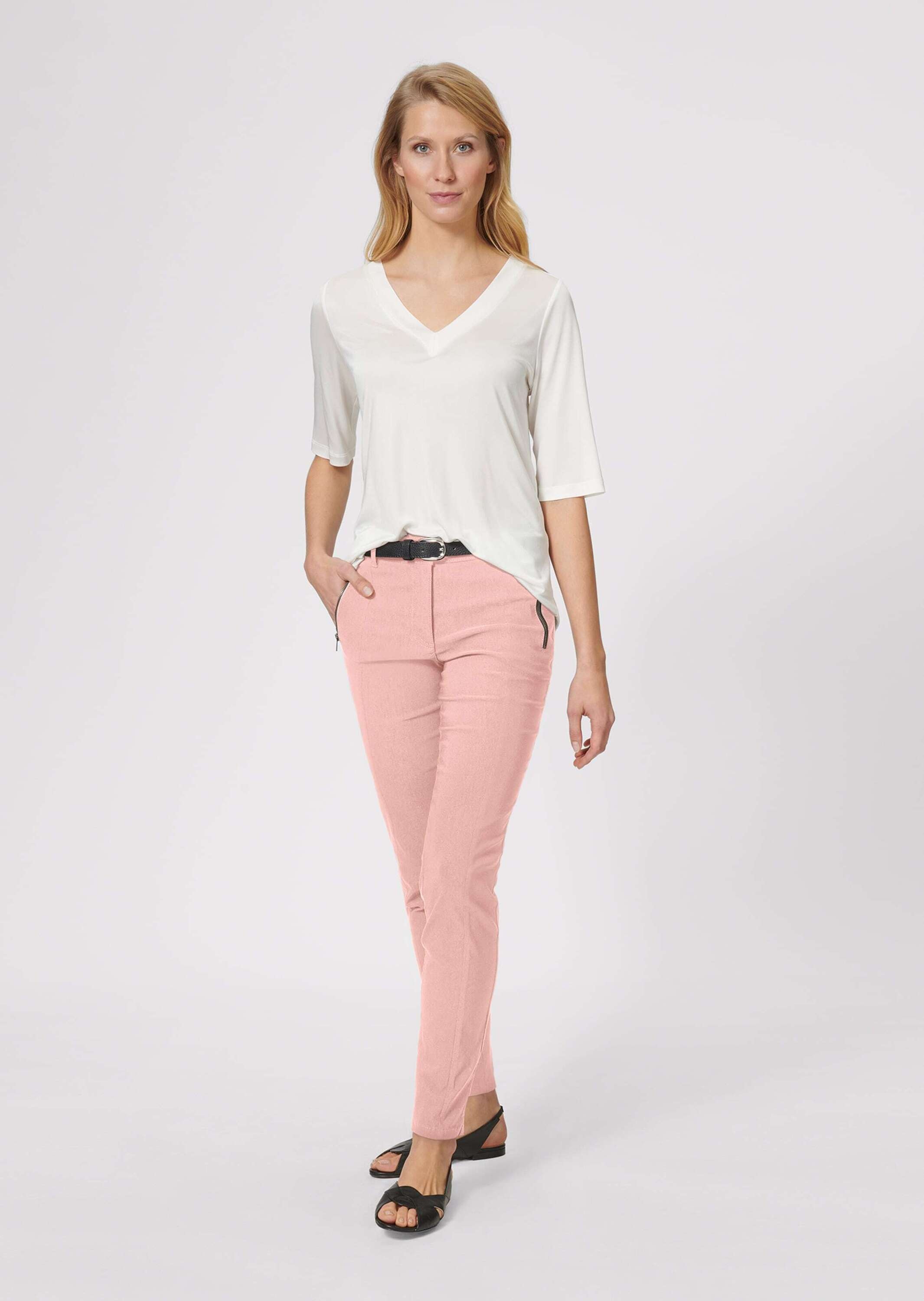 MADELEINE Stoffhose »Hose Schmale Skinny-Hose, Zippertaschen«