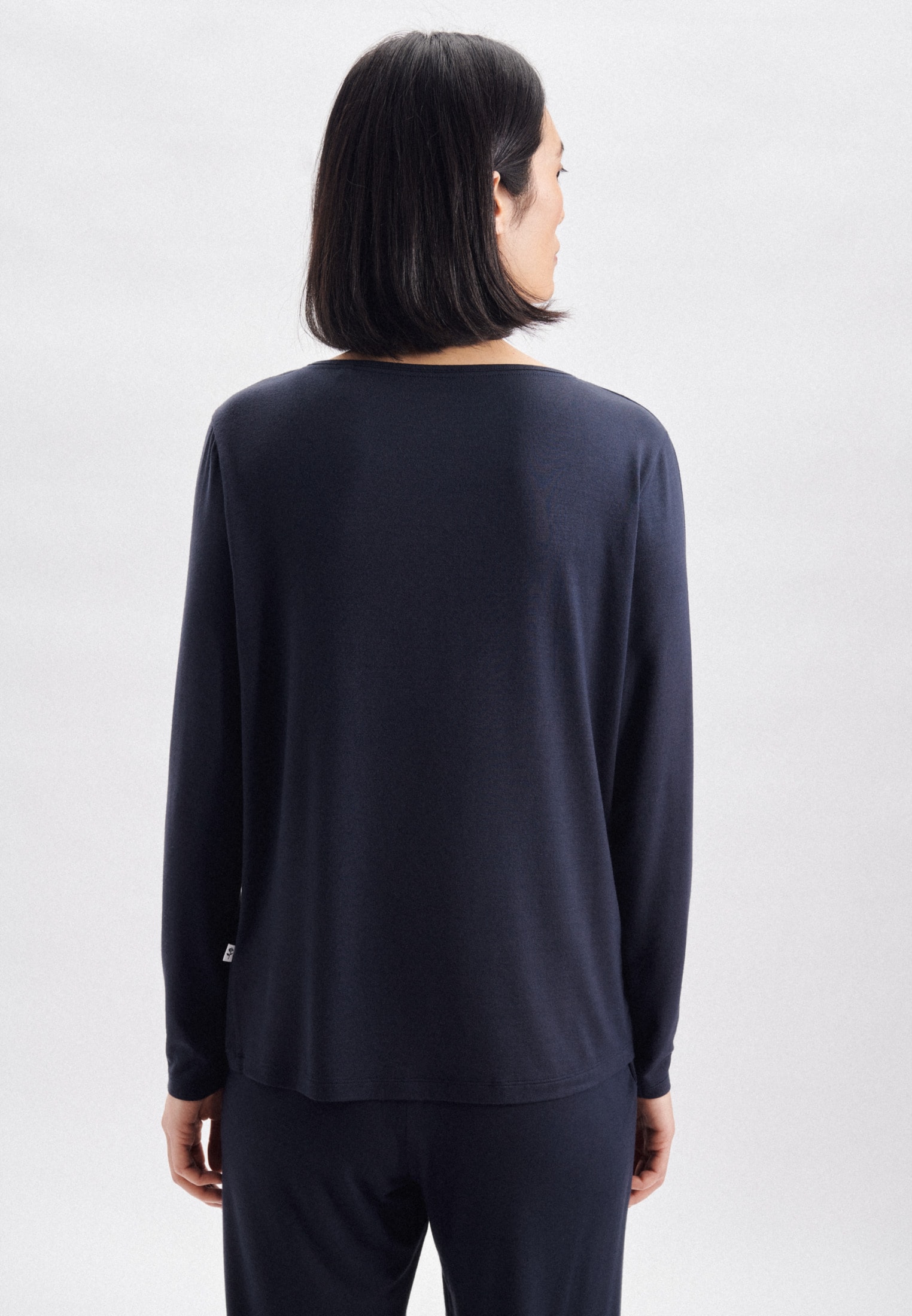 seidensticker Langarmshirt »Schwarze Rose«, Langarm Henley Uni