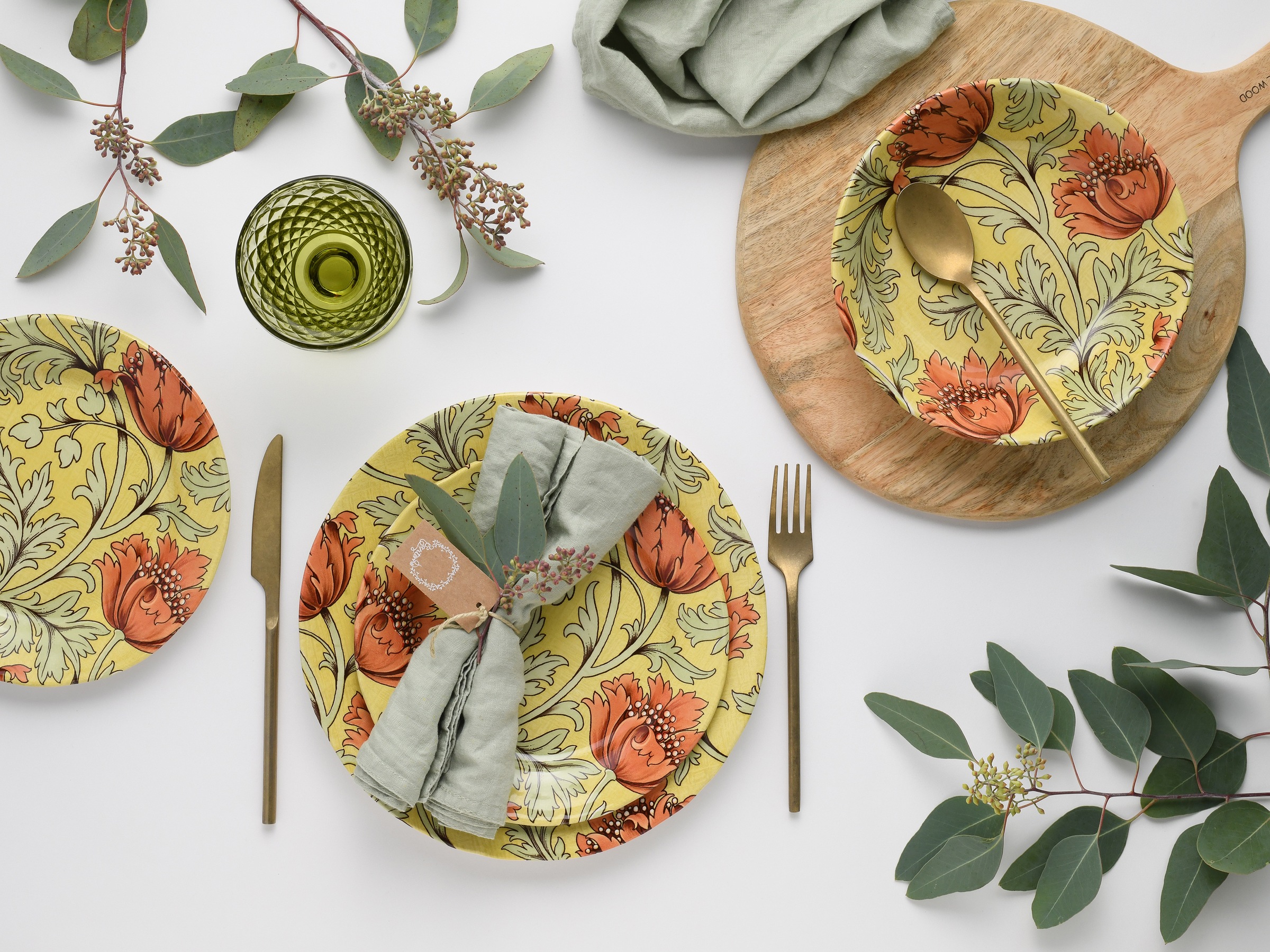 CreaTable Teller-Set »Florentina, Tellerset 18-tlg« Blumendekor