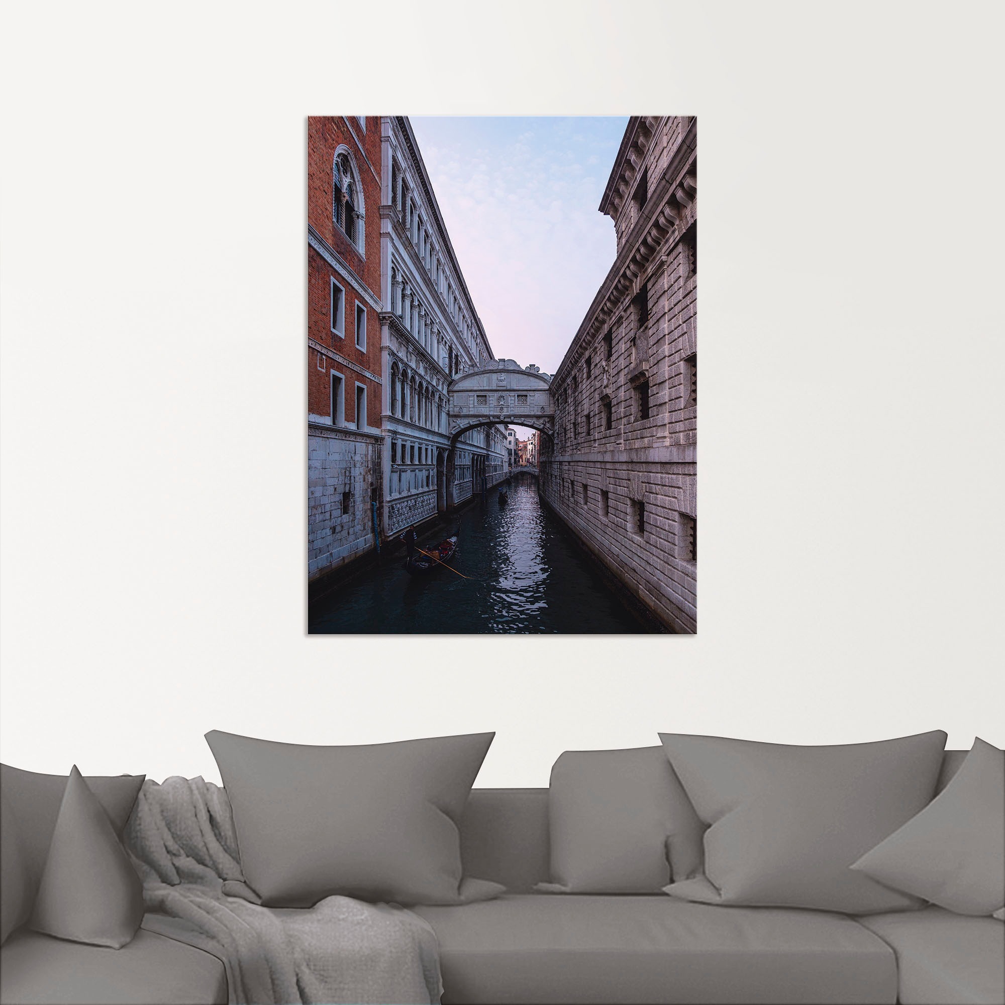 Artland Wandbild »Blick auf die Seufzerbrücke in Venedig«, Brücken, (1 St.), als Alubild, Leinwandbild, Wandaufkleber oder Poster in versch. Größen
