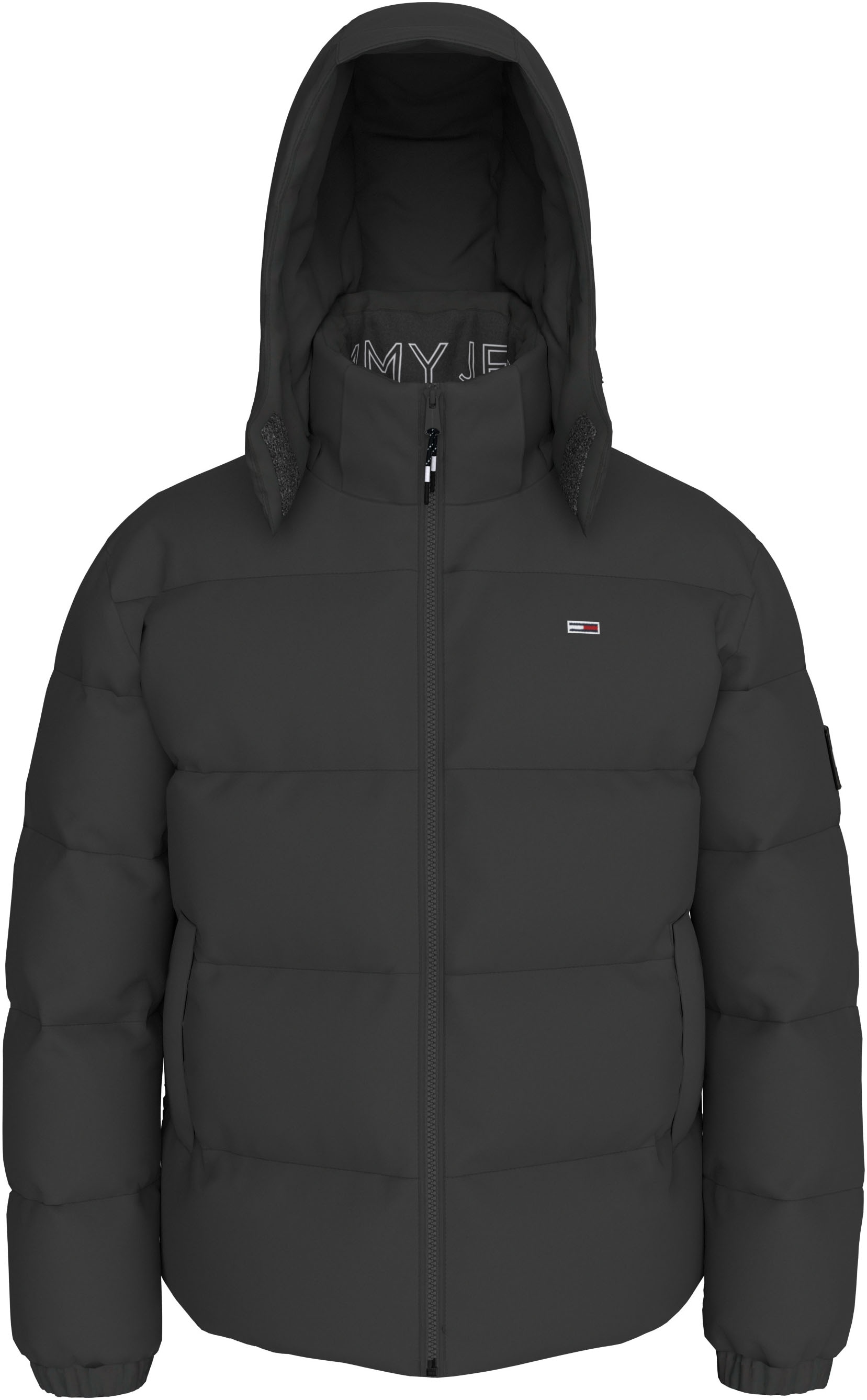 Tommy Jeans Steppjacke »TJM ESSENTIAL PUFFER JACKET«, mit Kapuze, mit Logoschriftzug in der Kapuze