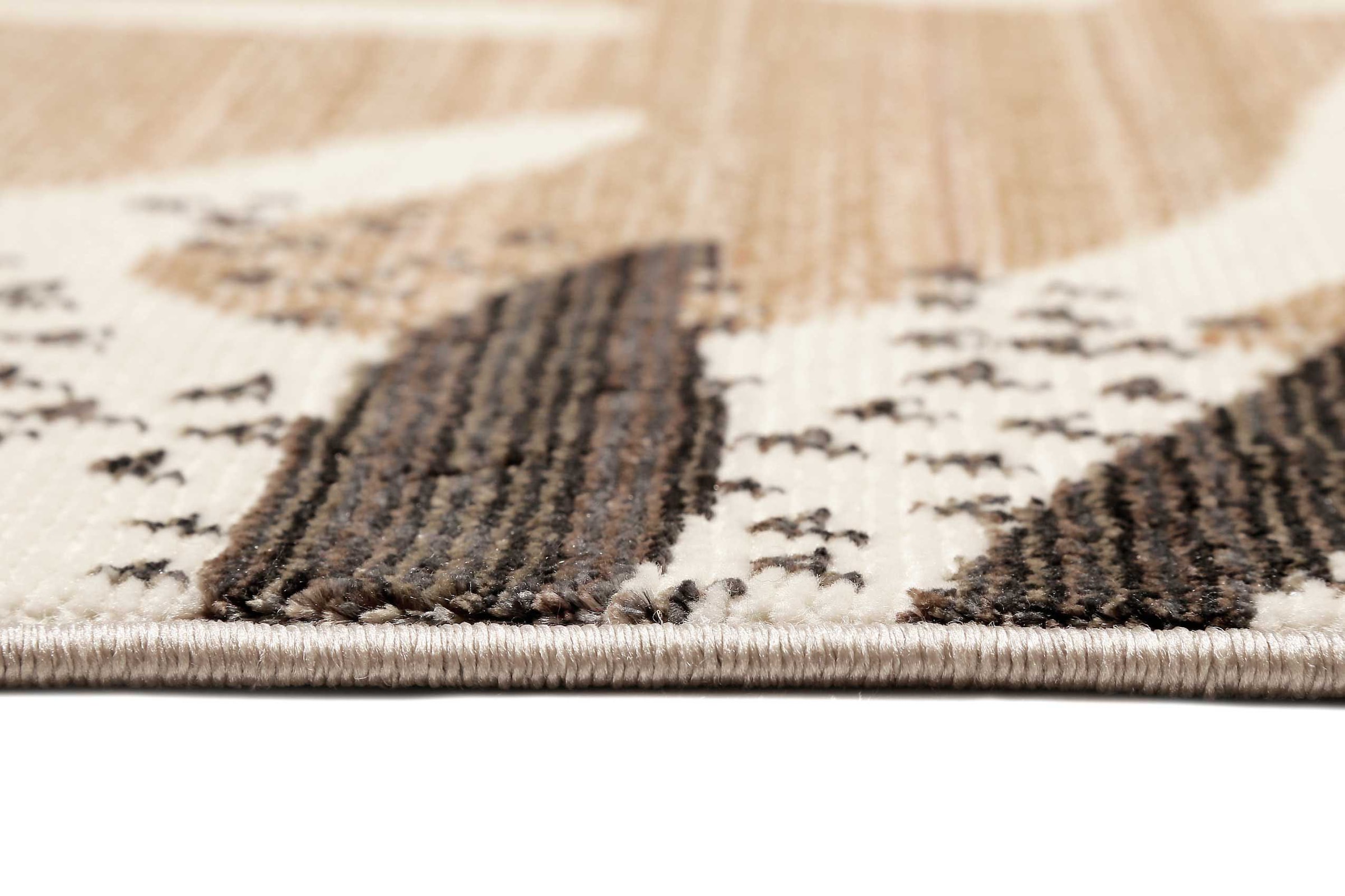 Esprit Teppich »Florence ESP-21077« rechteckig 7 mm Höhe Moderner Designteppich mit Fransen, Dschungel, Wohnzimmer