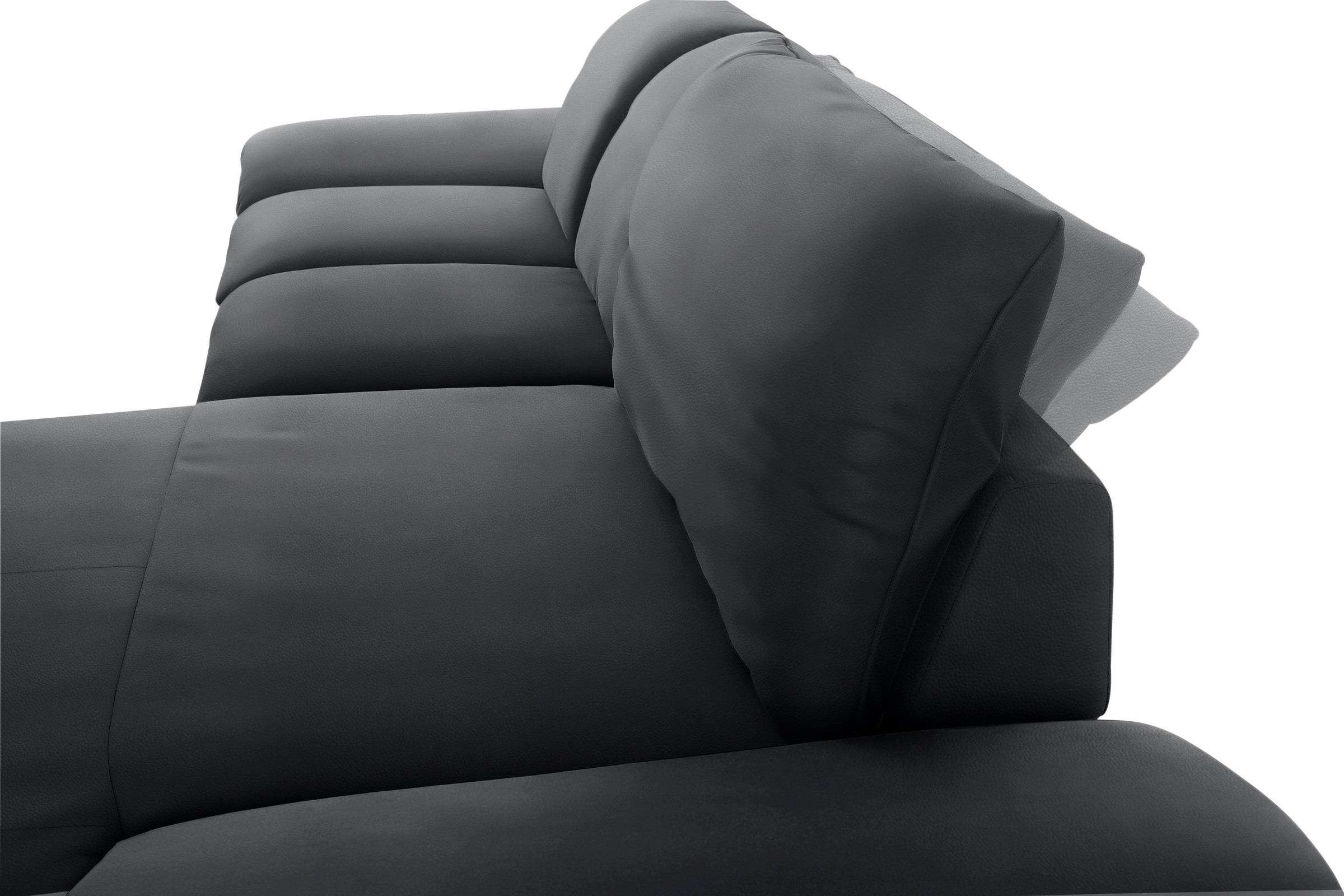 W.SCHILLIG Ecksofa »enjoy&MORE, Designsofa, elegant und bequem, L-Form«, Sitztiefenverstellung, Füße schwarz pulverbeschichtet, Breite 310 cm