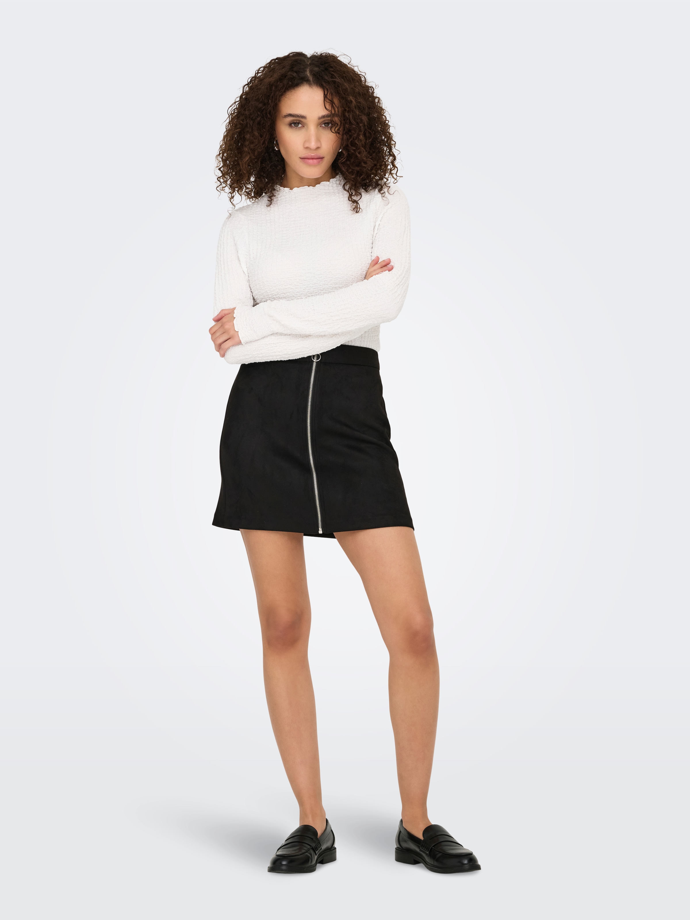 ONLY Minirock »ONLRITA FAUX SUEDE LIFE ZIP SKIRT OTW«