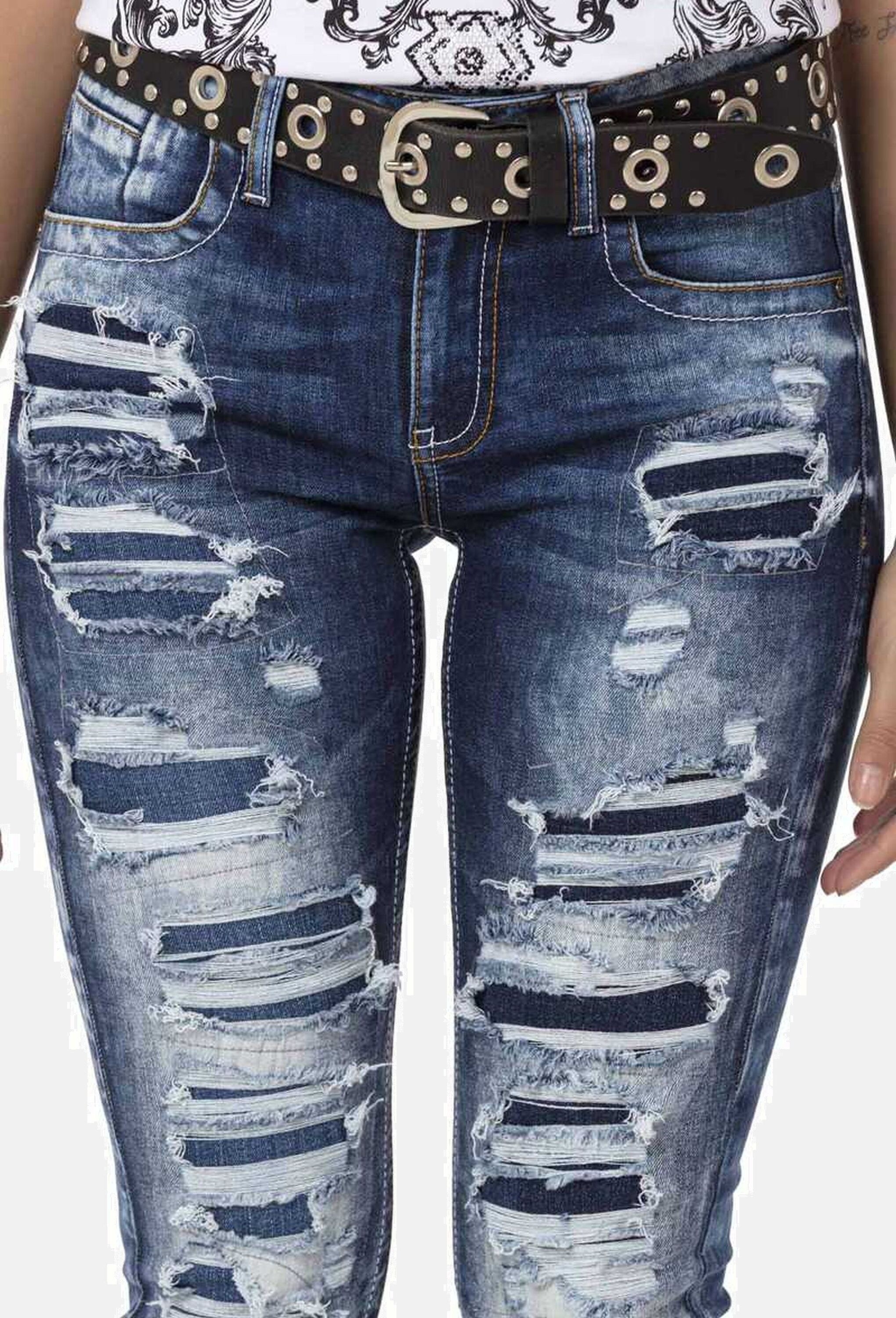 Cipo & Baxx 5-Pocket-Jeans »Cipo & Baxx Jeans« mit coolen Destroyed-Elementen, WD479
