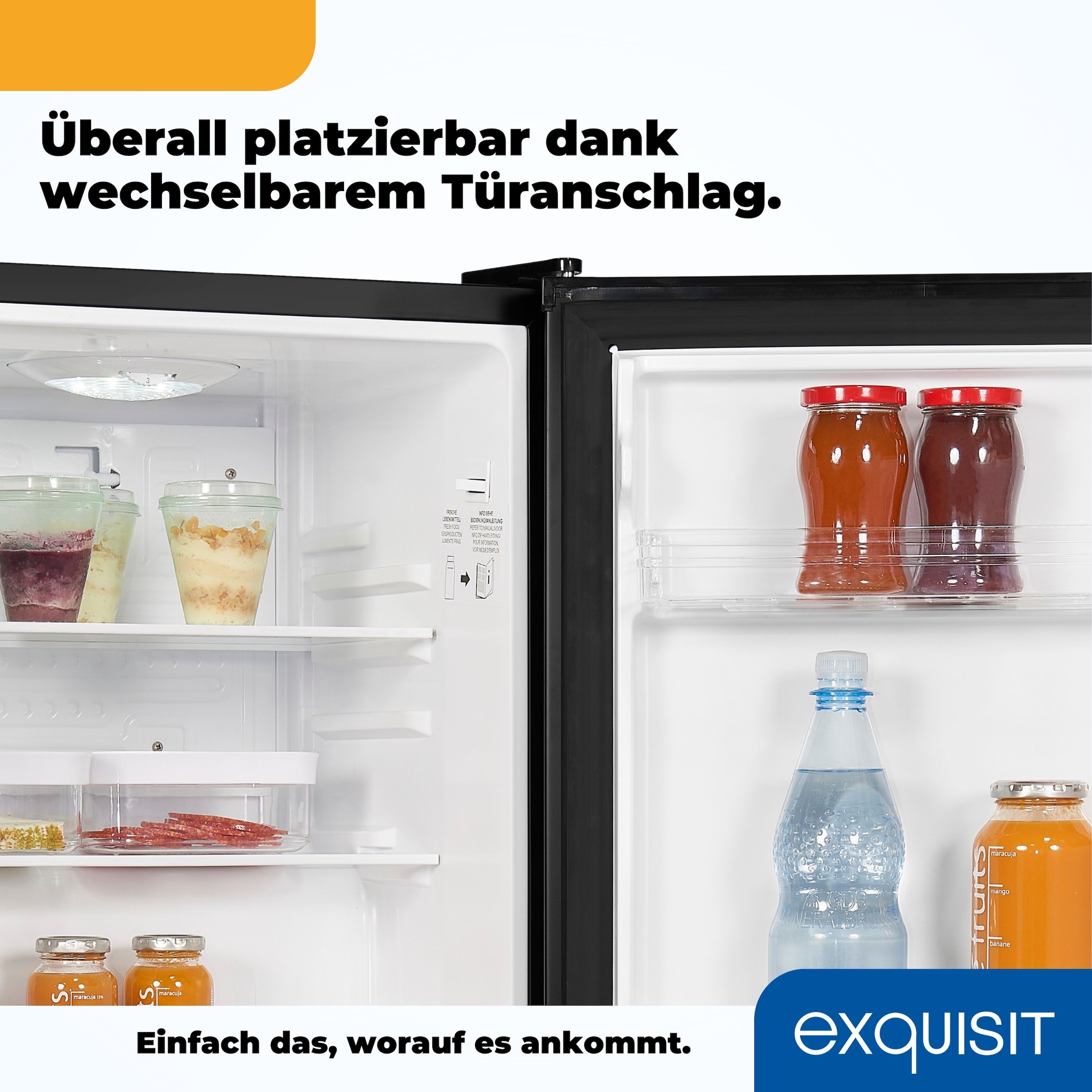 exquisit Kühlschrank »KB60-V-090E schwarz«, 52 L Volumen