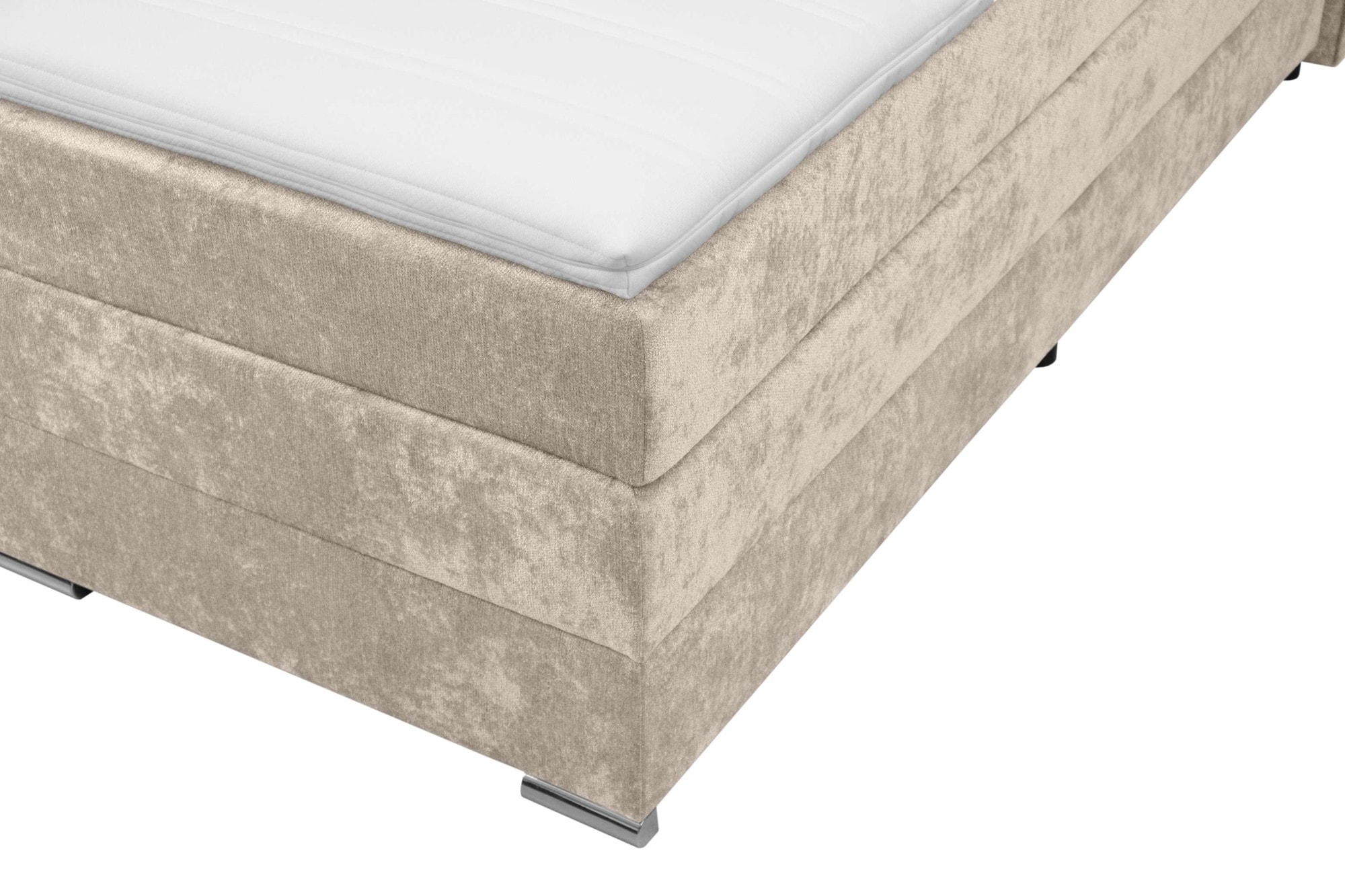 Home affaire Boxspringbett »Romeo, Doppel- & Polsterbett, Federkernbett, Komfortbett, 160, 180 cm« inkl. 6 cm Topper, zwei Bettkästen, Taschen-Federkernmatratze in H4