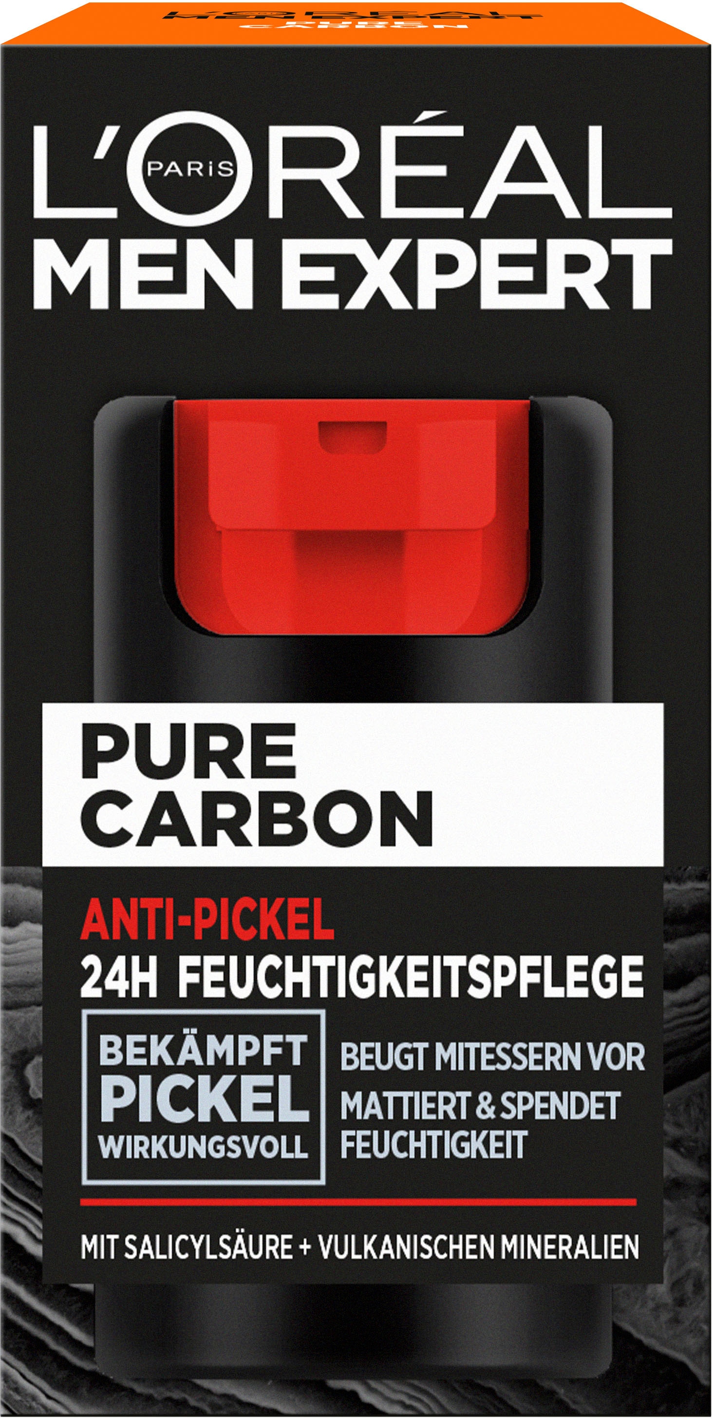 L'ORÉAL PARIS MEN EXPERT Gesichtsgel »Pure Carbon Anti-Pickel Pflege«, mit hoher Wirksamkeit