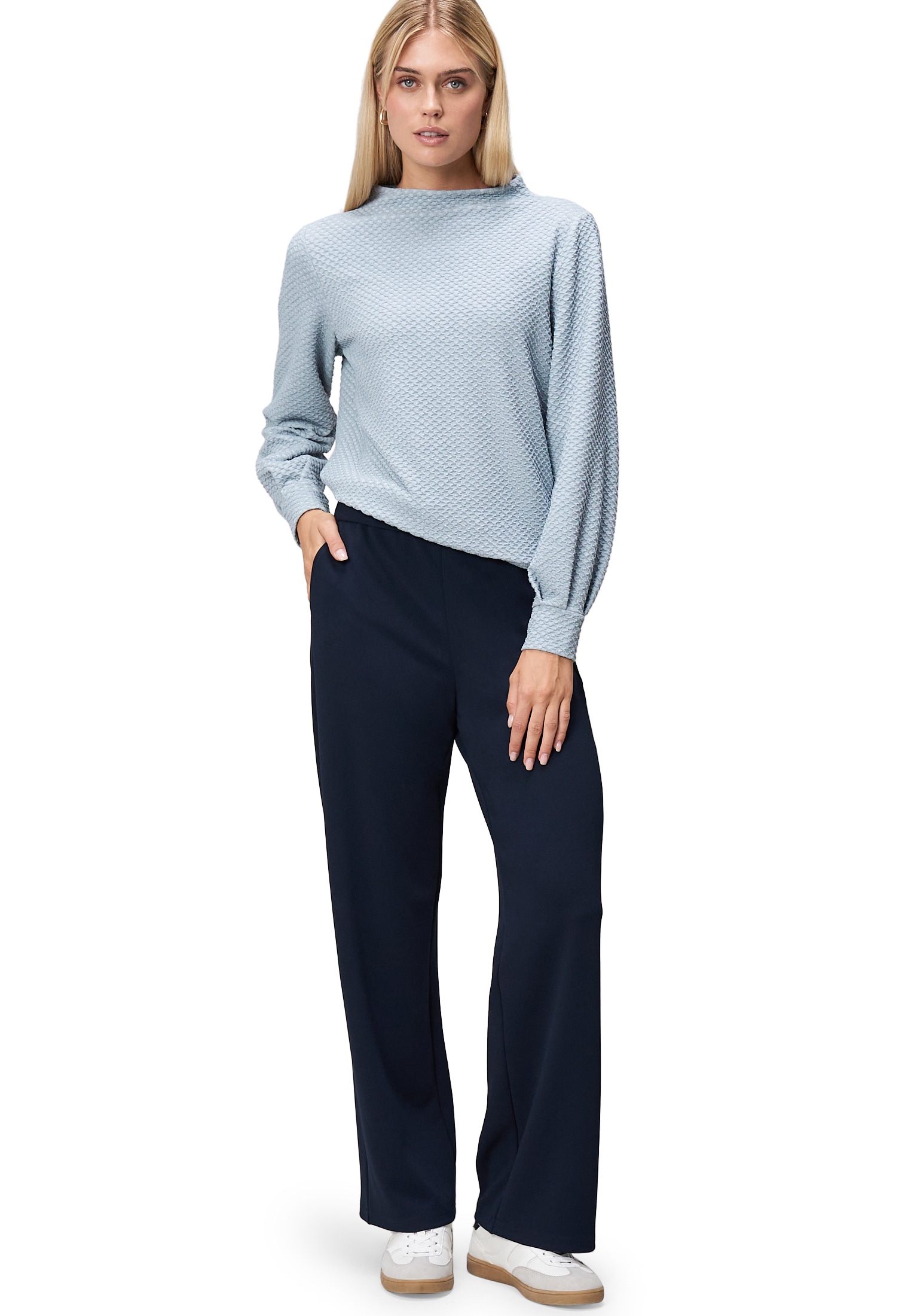 Zero Sweatshirt »Sweatshirt strukturiert Stehkragen«