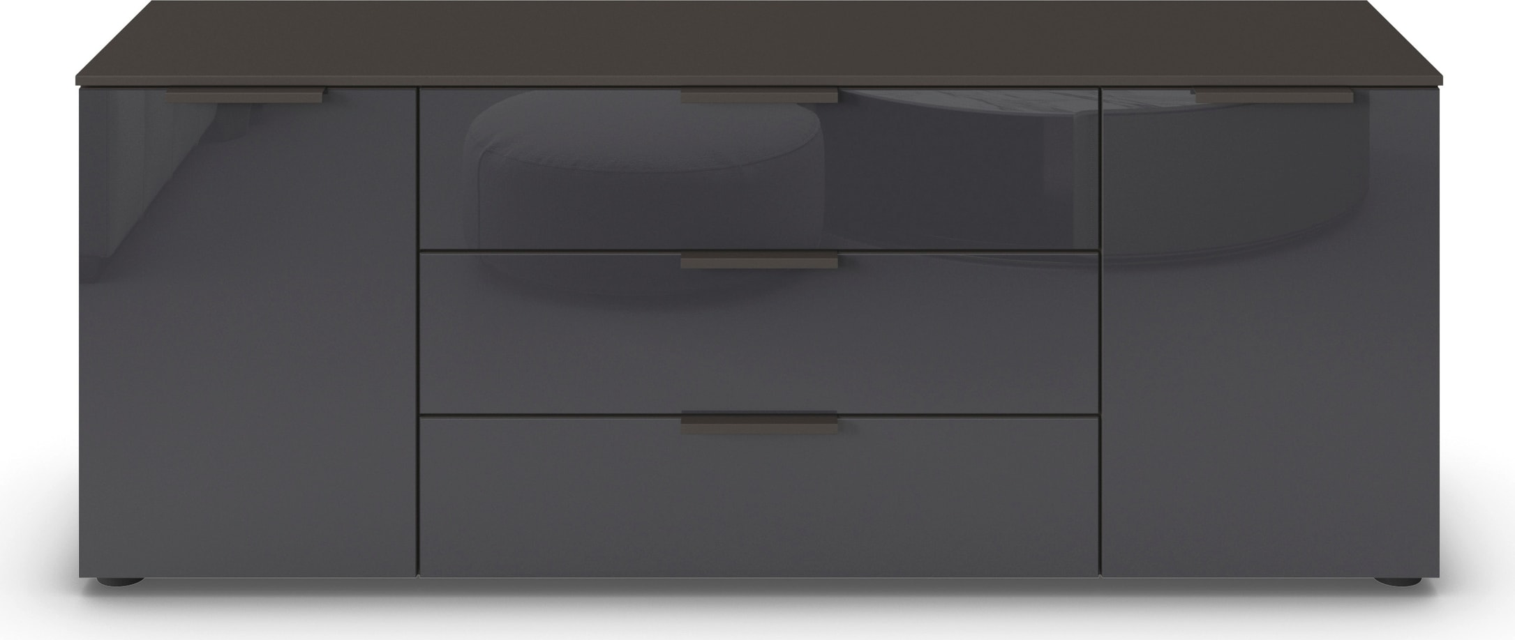 rauch Kommode »Flipp«, 2-türig mit 3 Schubladen und Soft-Close-Funktion sowie  Glasfront bestellen | UNIVERSAL