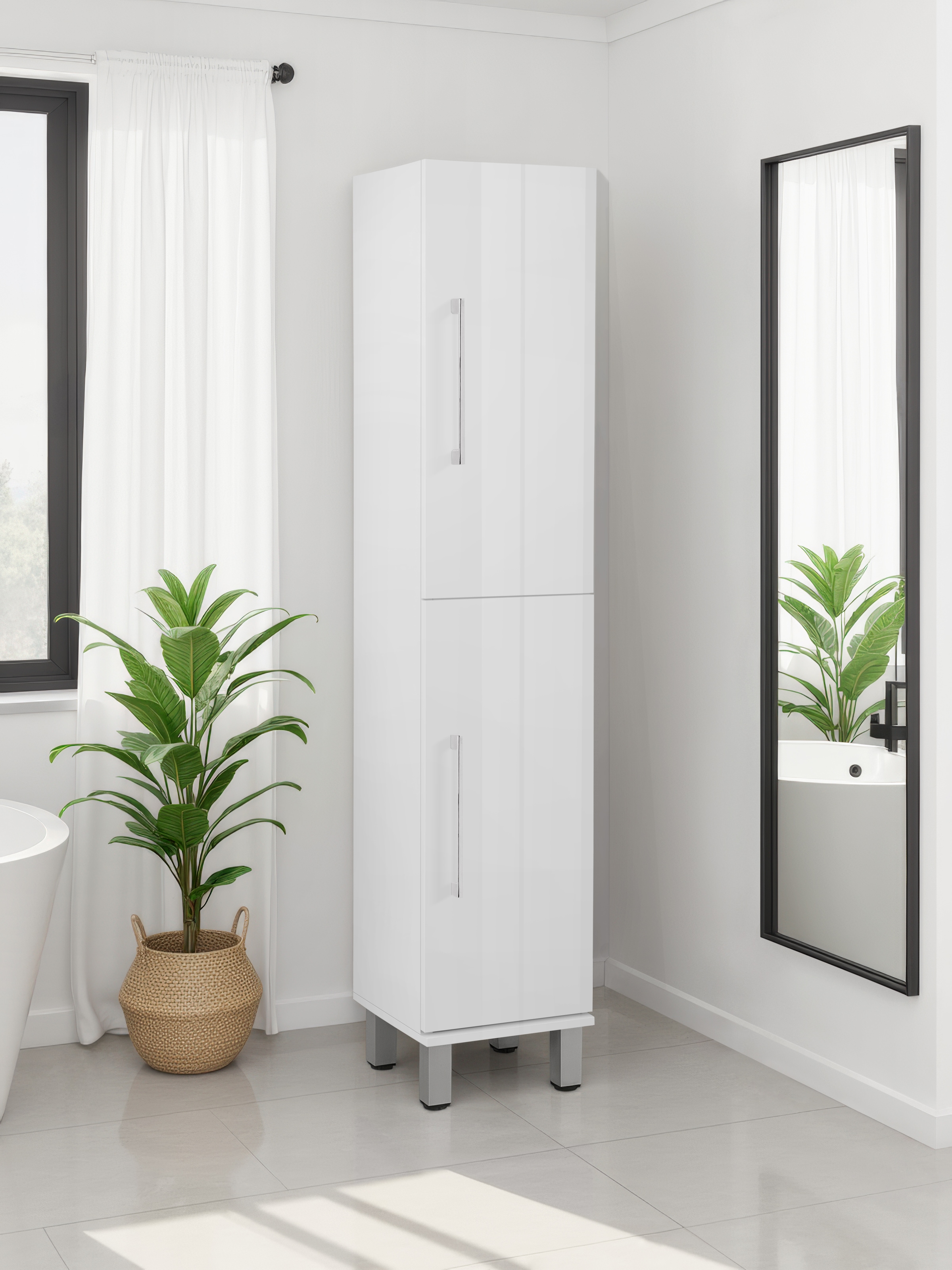 welltime Hochschrank »Florenz«, Breite 30cm,Badezimmerschrank,Badschrank,2 Türen