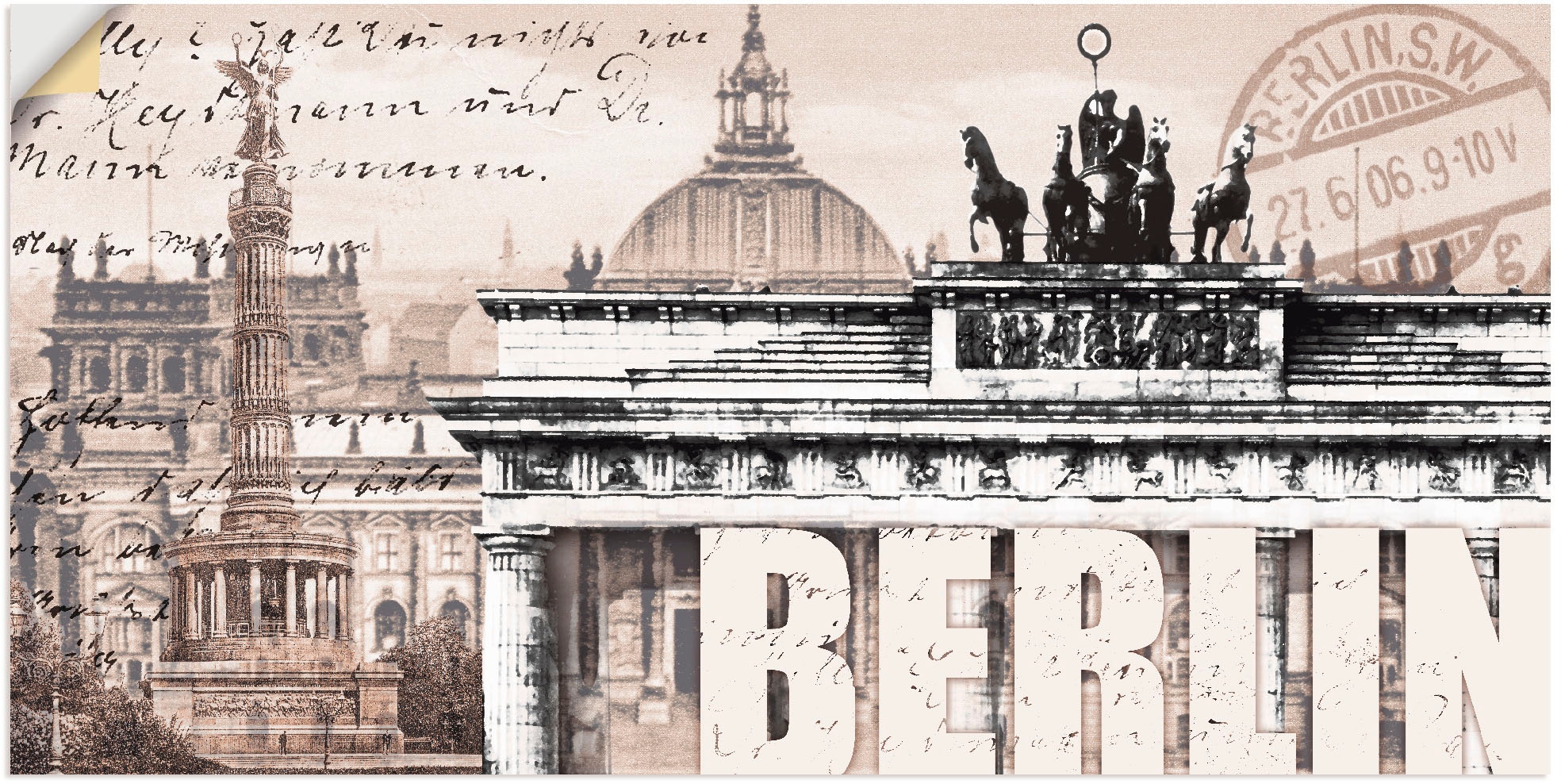 Artland Wandbild »Berlin II«, Deutschland, Leinwandbild, als kaufen St.), Wandaufkleber Alubild, Raten auf Größen Poster (1 oder in versch