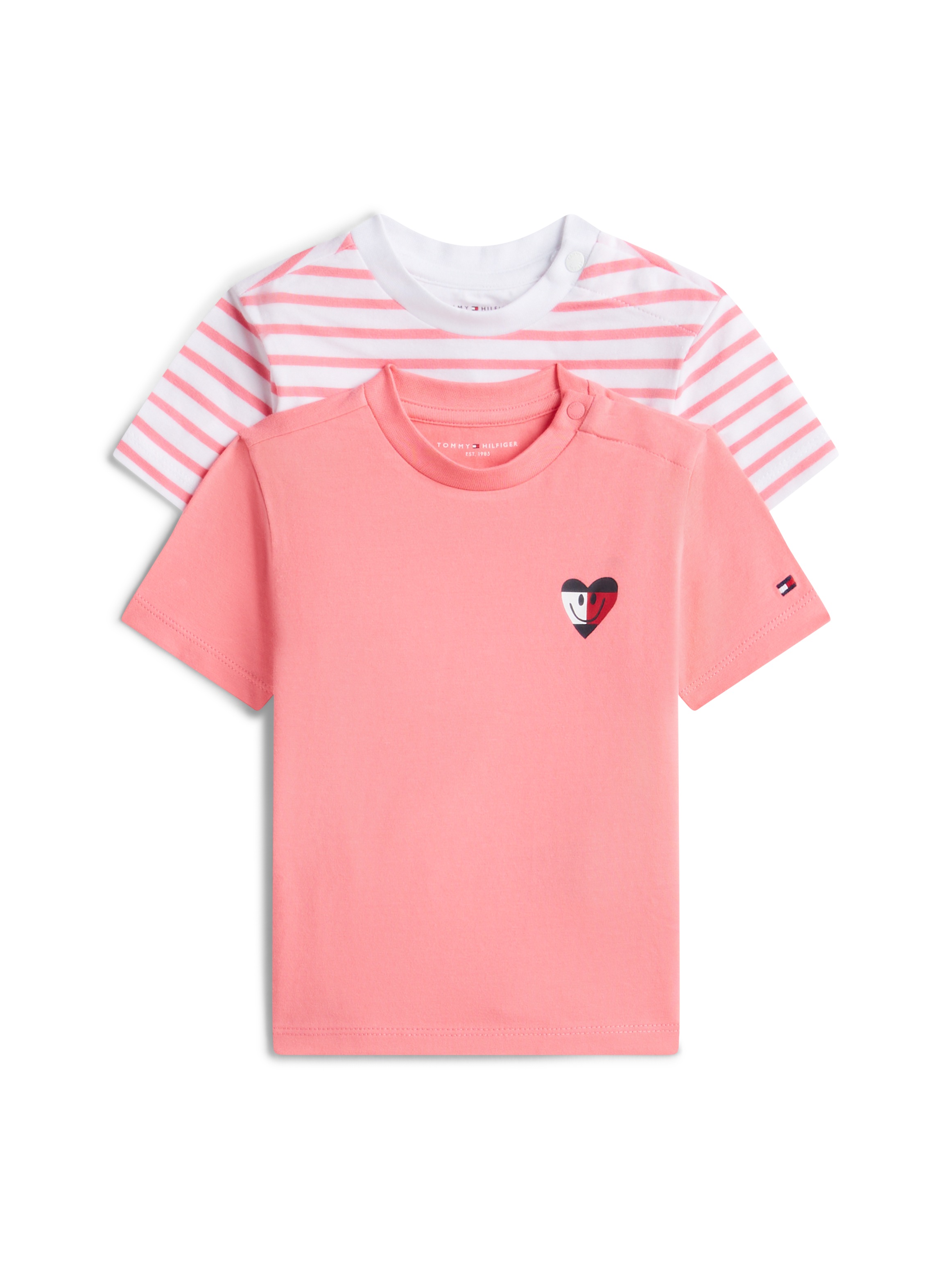 Tommy Hilfiger T-Shirt »FLAG SMILE 2 PACK TEE S/S« 2 Regular fit mit Rundhalsausschnitt für Babys