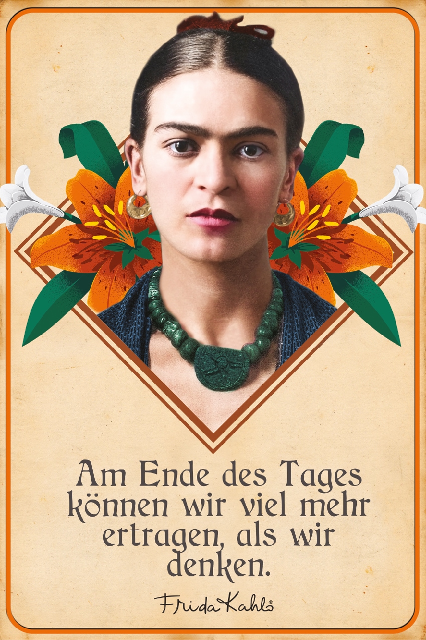 LuckyLinde Wanddekoobjekt »Frida Kahlo - Am Ende des Tages«, (1 St.), Exklusive JANOSCH Kindermotive, Stahlschild