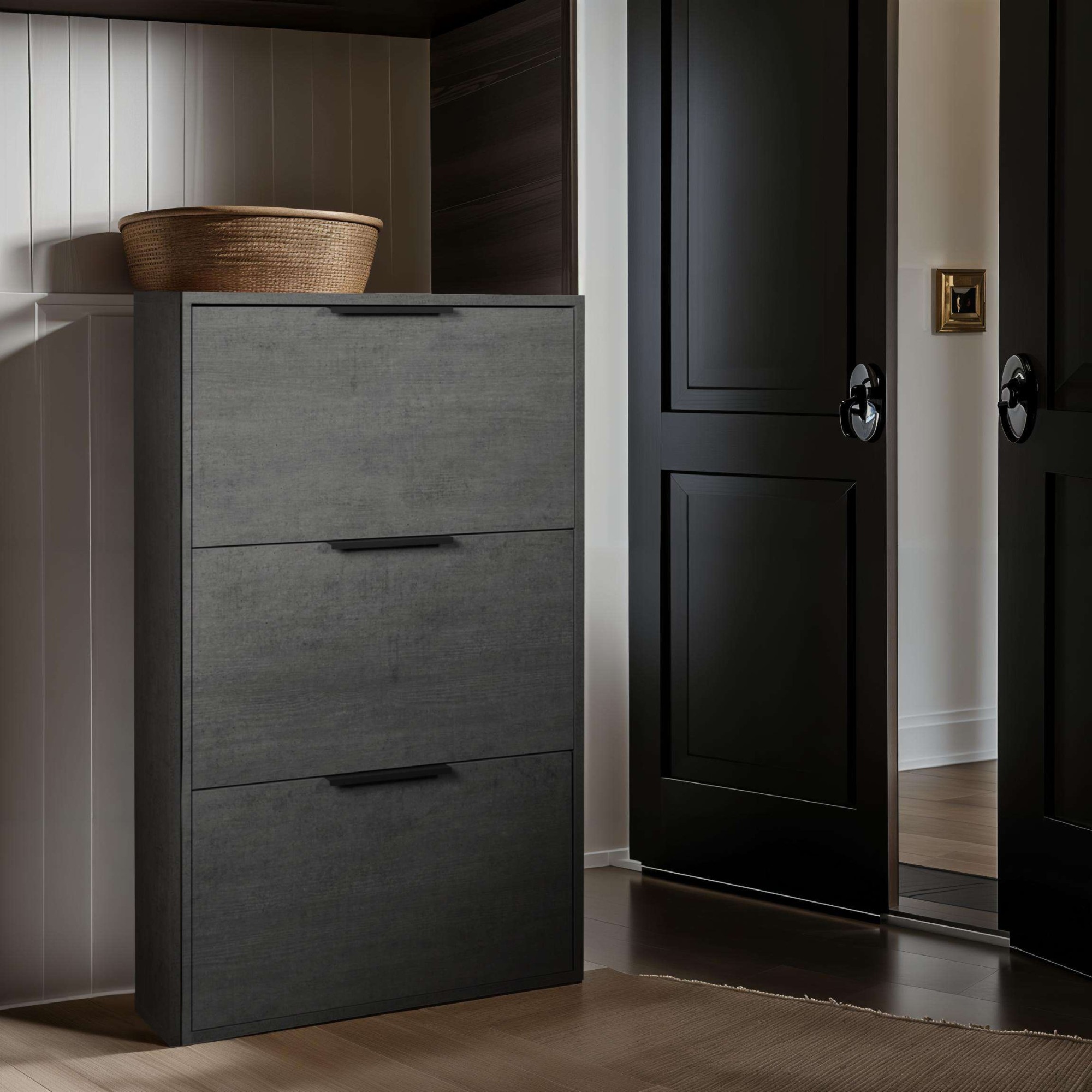 Composad Schuhschrank »Espresso,Schuhschrank, Schuhkipper, mit Klappen«, (1 St.), mit 3 Klappen, schmal