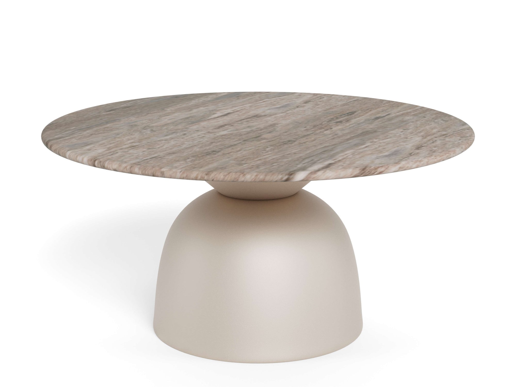 ACTONA GROUP Couchtisch »Ferrol Beistelltisch– stilvoll & modern mit eleganter Marmorplatte« Rund. Grauer Toronto Marmor, raues Stahlgestell, grau. Ø: 80 cm