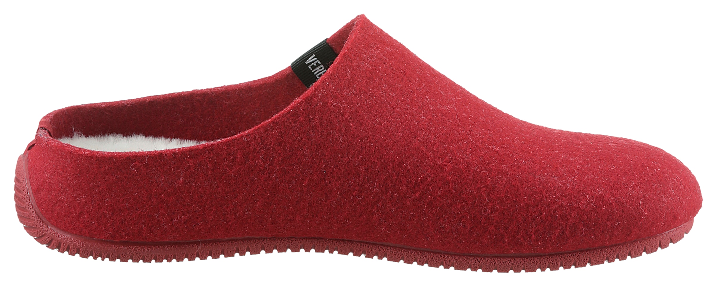 VERBENAS Pantoffel »York Fieltro«, Hausschuh, Homeslipper, Clog mit Warmfutter-Innensohle