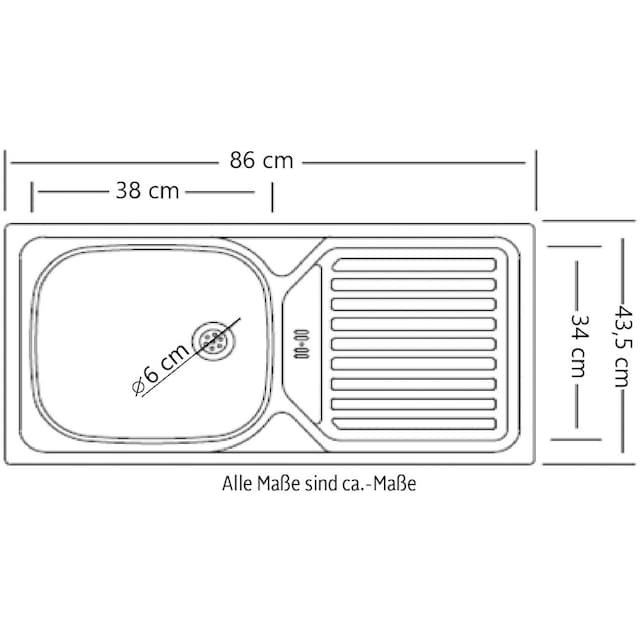 HELD MÖBEL Spülenschrank »Riesa«, Breite 120 cm, MDF-Fronten auf Raten  kaufen