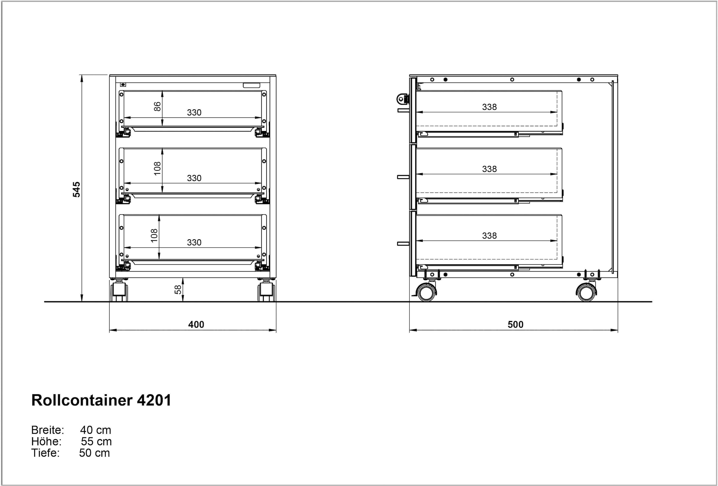 GERMANIA Büro-Set »GW-Monteria«, (Set, 5 tlg.)