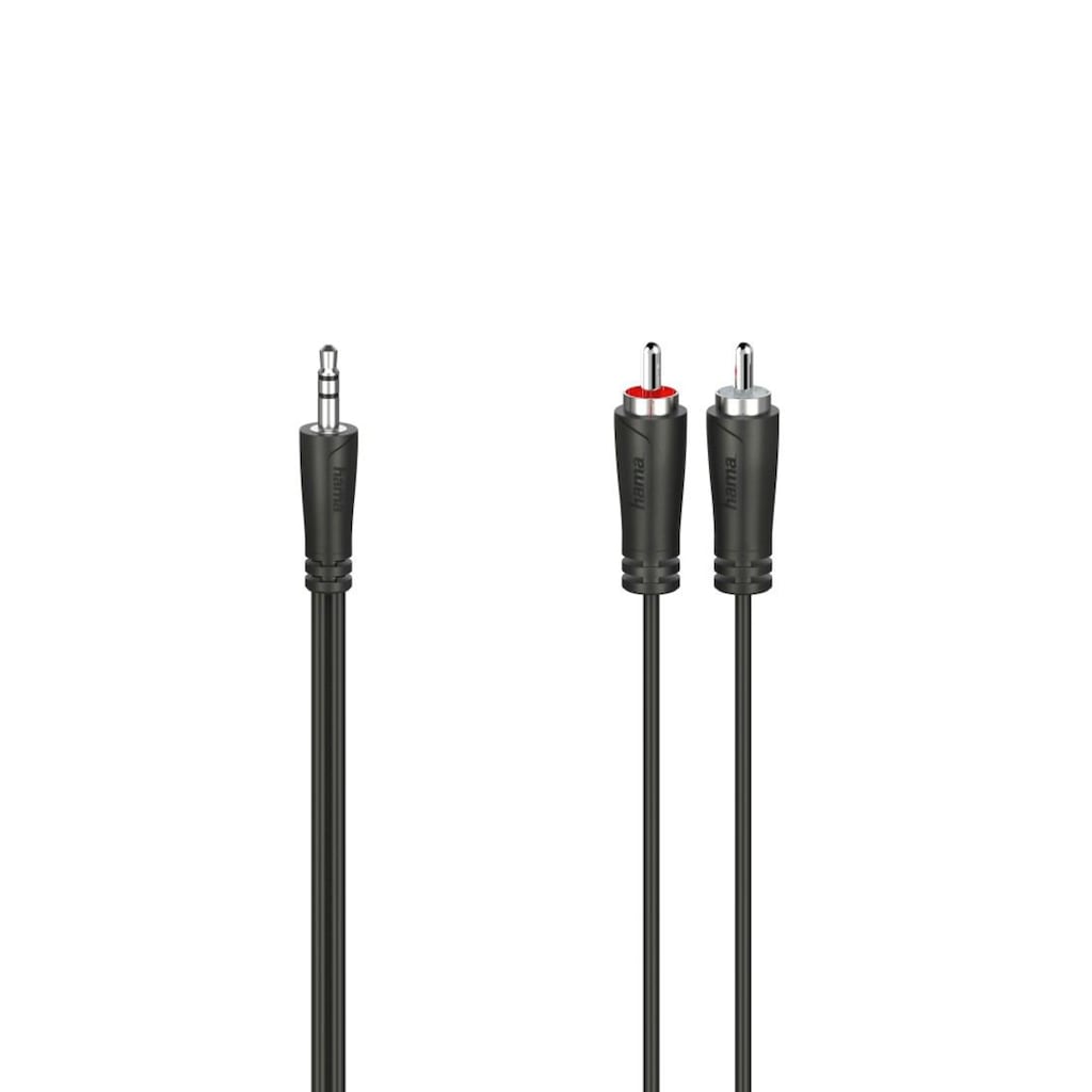 Hama Audio-Kabel »Klinken-Cinch-Kabel, 3,5-mm-Klinken-Steck.-2 Cinch-Steck., 5m,Stereo«, 50 cm