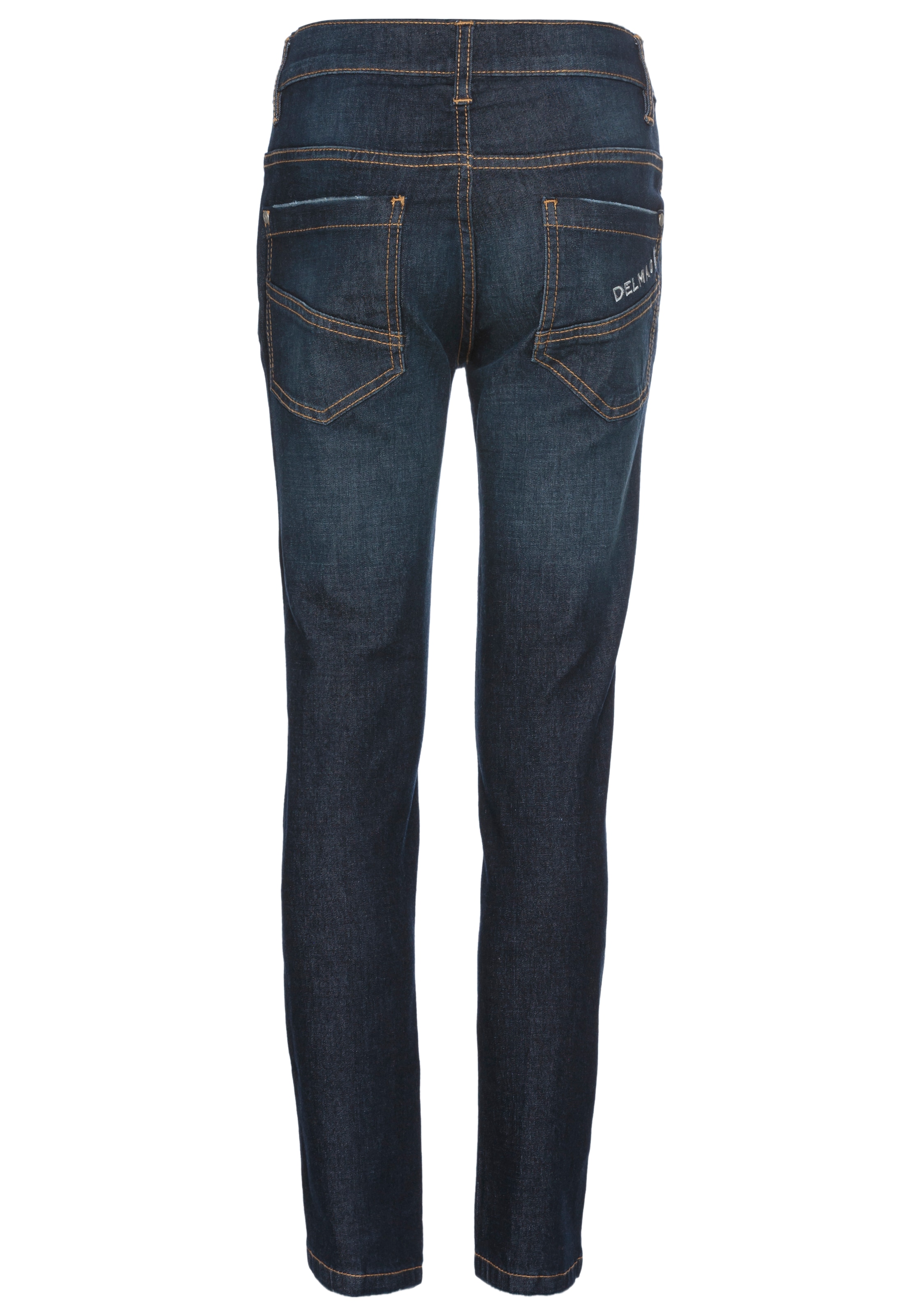 DELMAO Stretch-Jeans »Straight-fit Jeans für Jungen« elastisches Material,  Used-Look-Waschung,  niedrige Leibhöhe