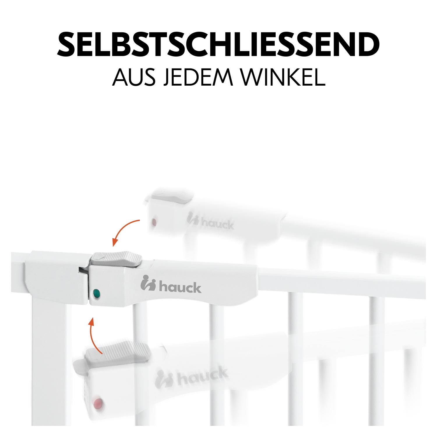 Hauck Türschutzgitter »Clear Step Autoclose 2 Set inklusive Verlängerung 21 cm, White«, auch als Treppenschutzgitter verwendbar; 96-101 cm; flacher Durchgang