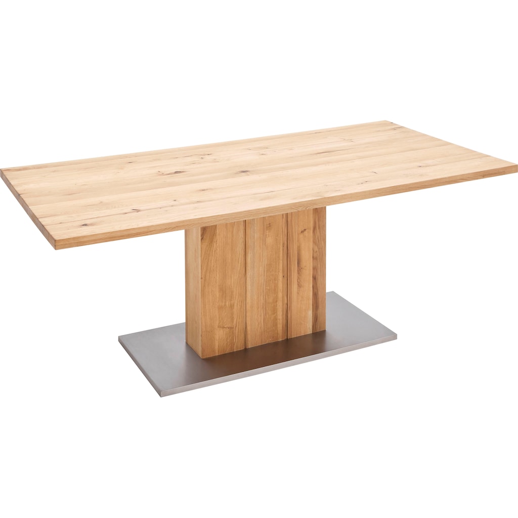 MCA furniture Esstisch »Greta«, Esstisch mit Baumkante, gerader Kante oder geteilter Tischplatte