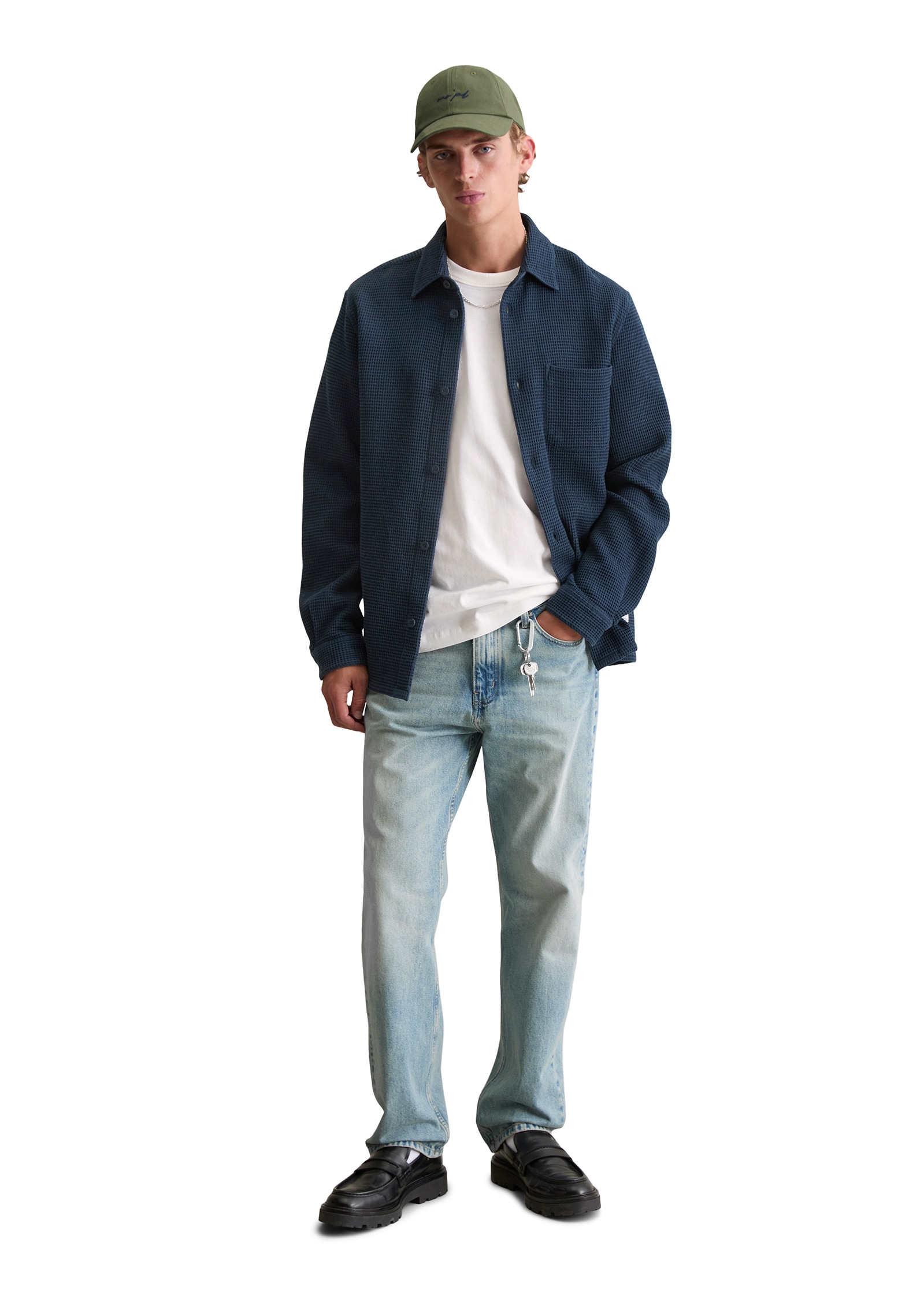 Marc O'Polo DENIM Langarmhemd mit Struktur, Kentkragen