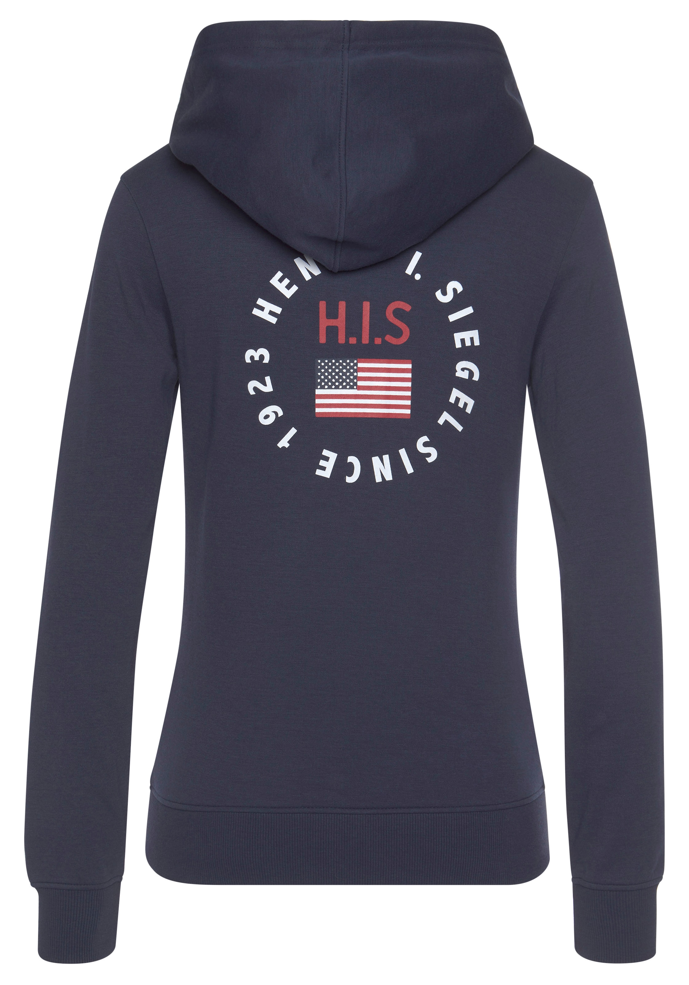 H.I.S Kapuzensweatjacke, Loungejacke mit Kapuze und seitlichen Taschen, Loungewear