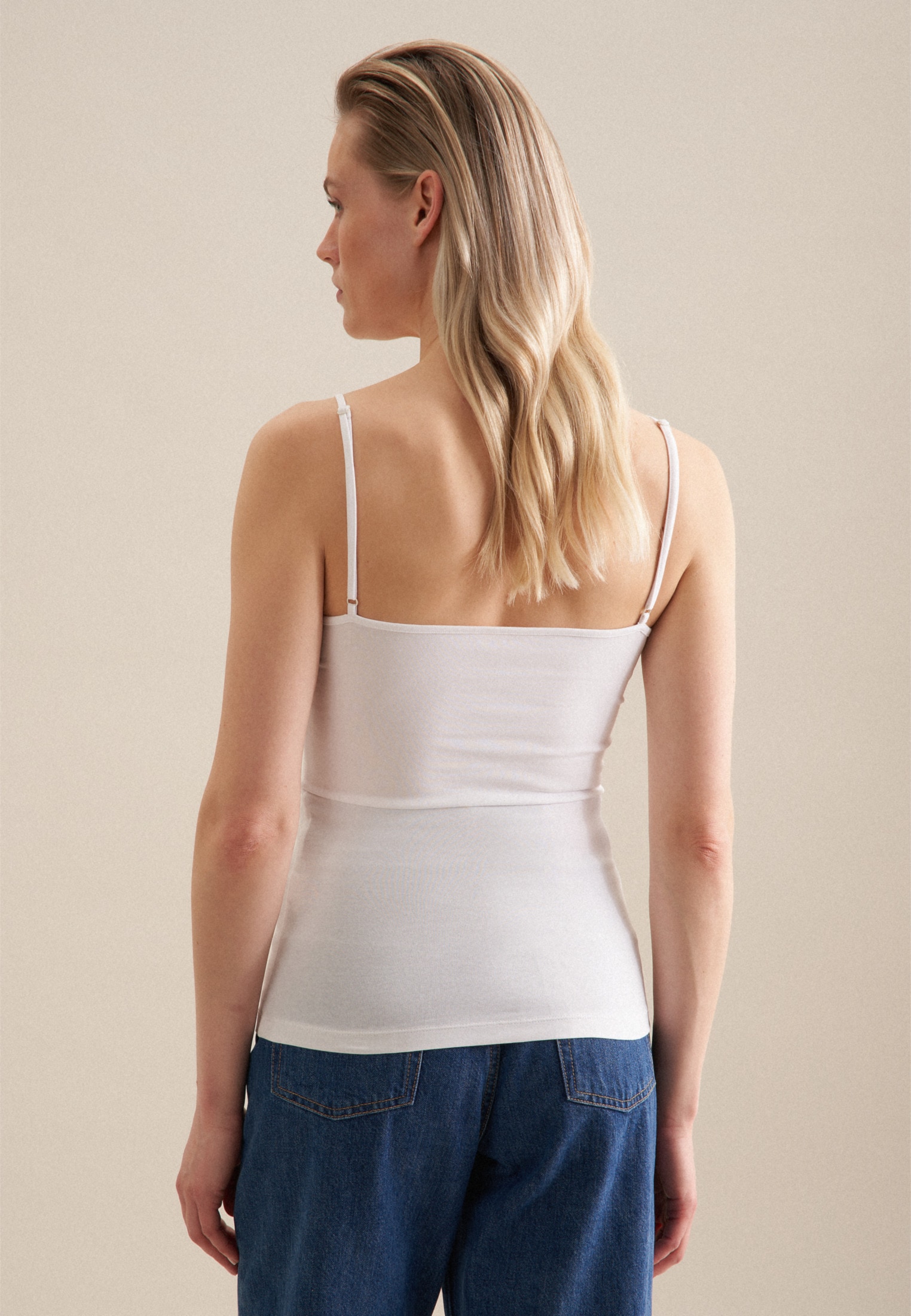 seidensticker Shirttop »Schwarze Rose«, Ohne Arm V-Neck Uni