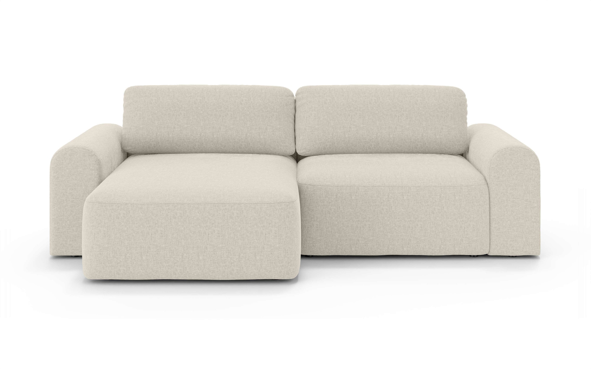 OTTO home Ecksofa »LEOO universell Schlafsofa mit Bettkasten, Maße B/T/H: 272/152/84,5 cm«, L-Form mit Recamiere rechts oder links montierbar, hoher Sitzkomfort