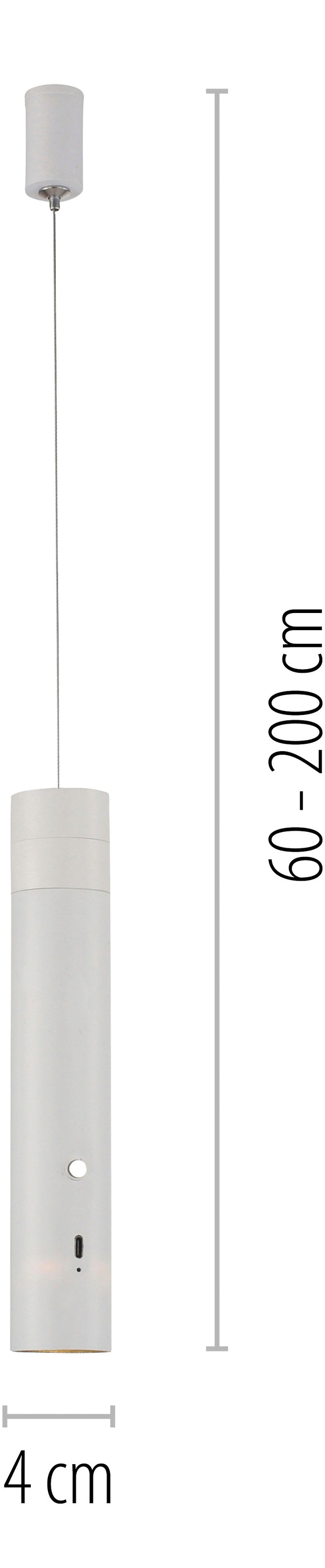 JUST LIGHT Pendelleuchte »ATTACH«, 1 flammig, Leuchtmittel LED-Modul | LED fest integriert, Akkuleuchte