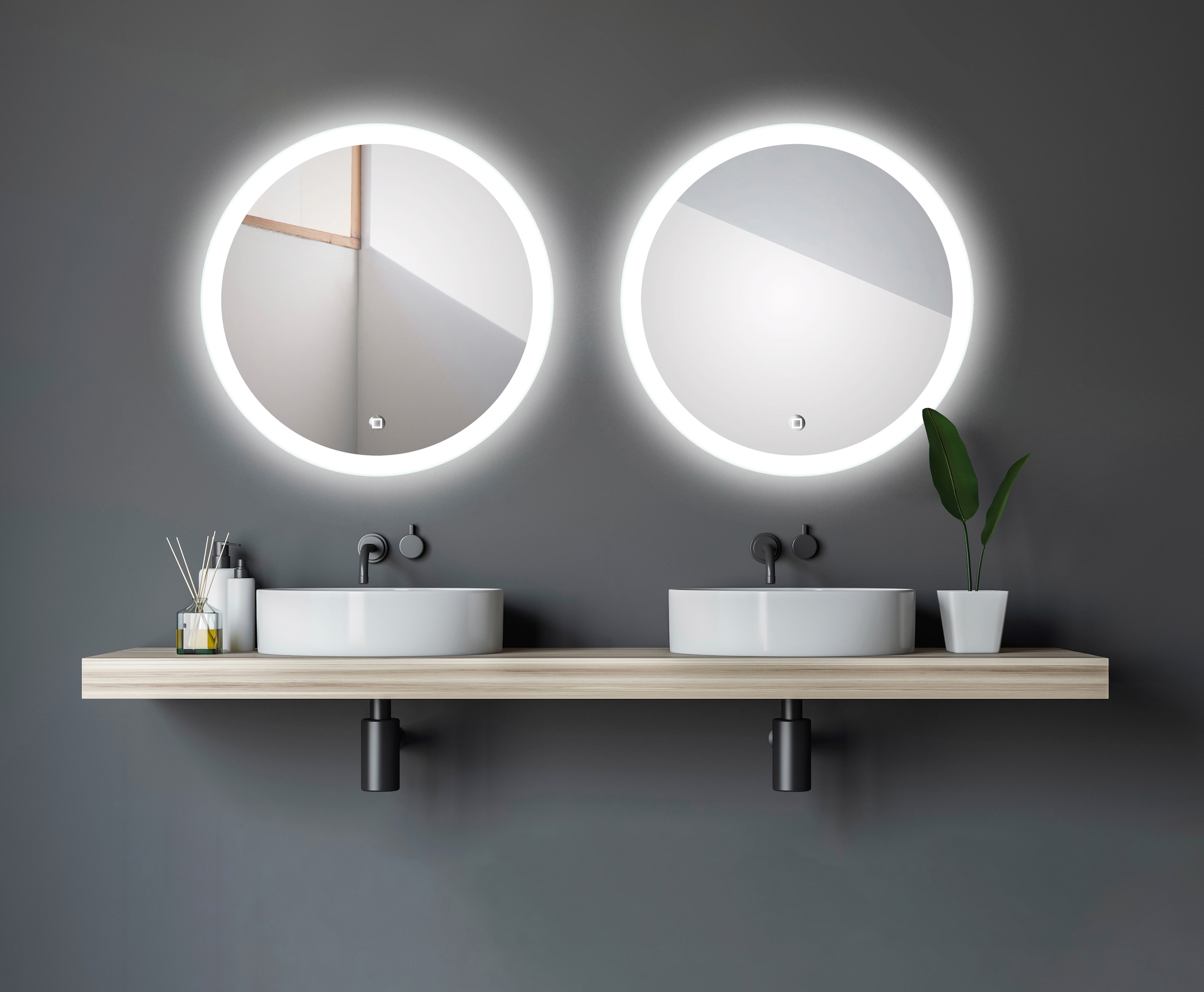 Talos Badspiegel »Lunar«, 59 cm mit Sensorschalter