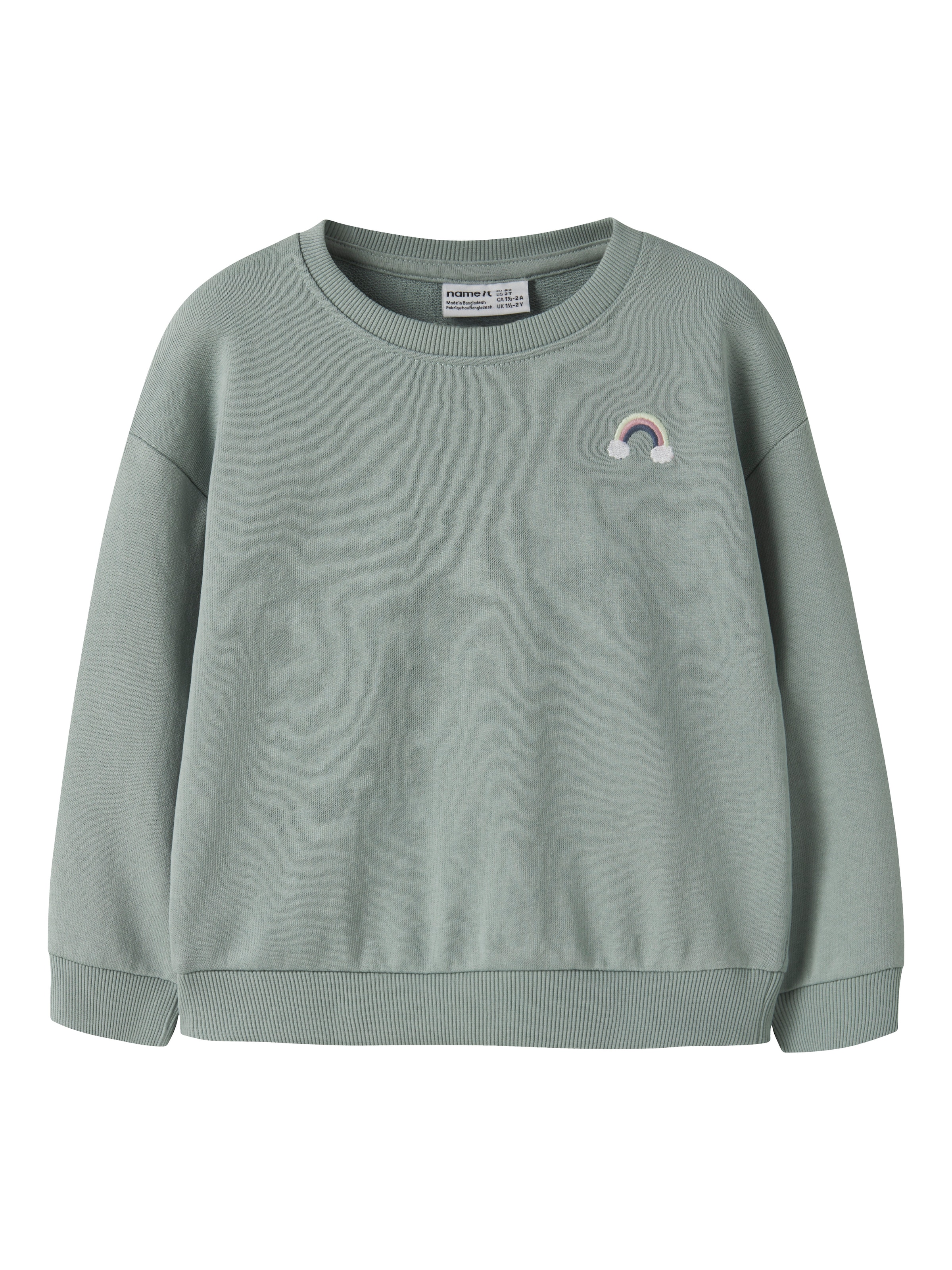 Name It Sweatshirt »NMFVALLENE LS RLX SWEAT UNB«, Baumwollmischung, Stickerei
