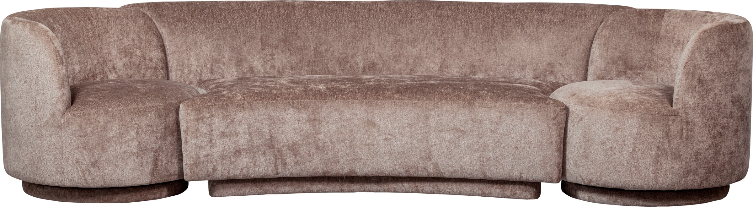 WOOOD Loungesofa »Combi-Popular: Bank + Sessel«, mit grobem Chenille gefüttert, Breite 370 cm