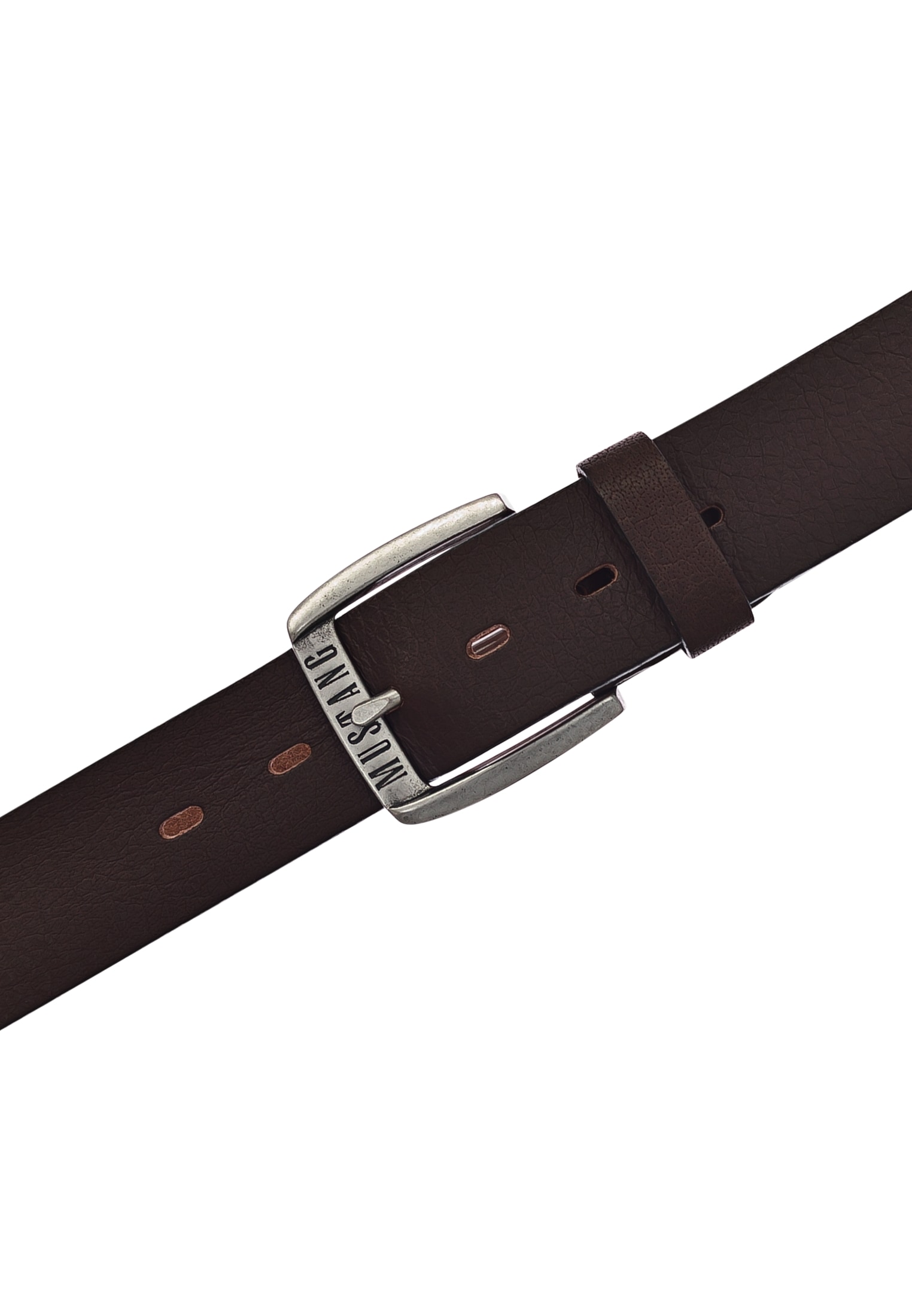 MUSTANG Ledergürtel, Genarbtes Vollleder mit Glanz, 4 cm