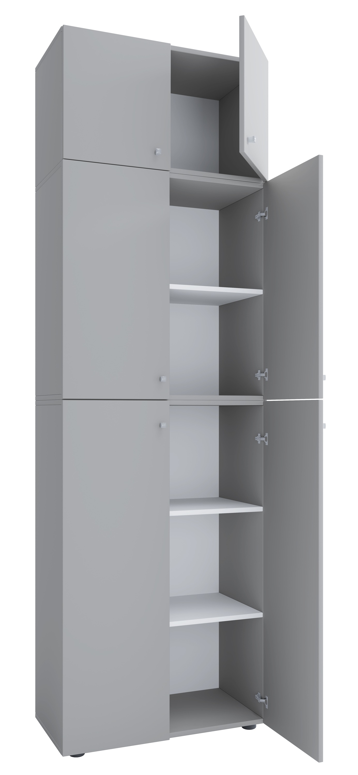VCM Schuhschrank »VCM Holz-Schuhschrank | Maße: H. 223 x B. 70 x T. 39 cm| Allzweckschrank | 5 Fächer | 4 Drehtüren | Aufsatz mit 2 Türen¿ Lona«, (1 St.)