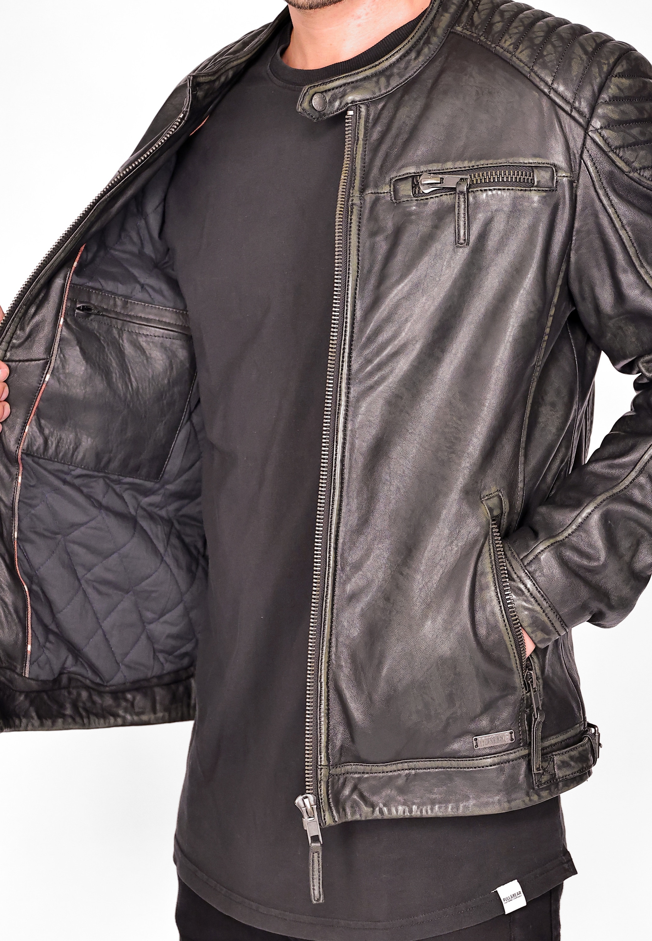 MUSTANG Bikerjacke »Lederjacke 31020234«
