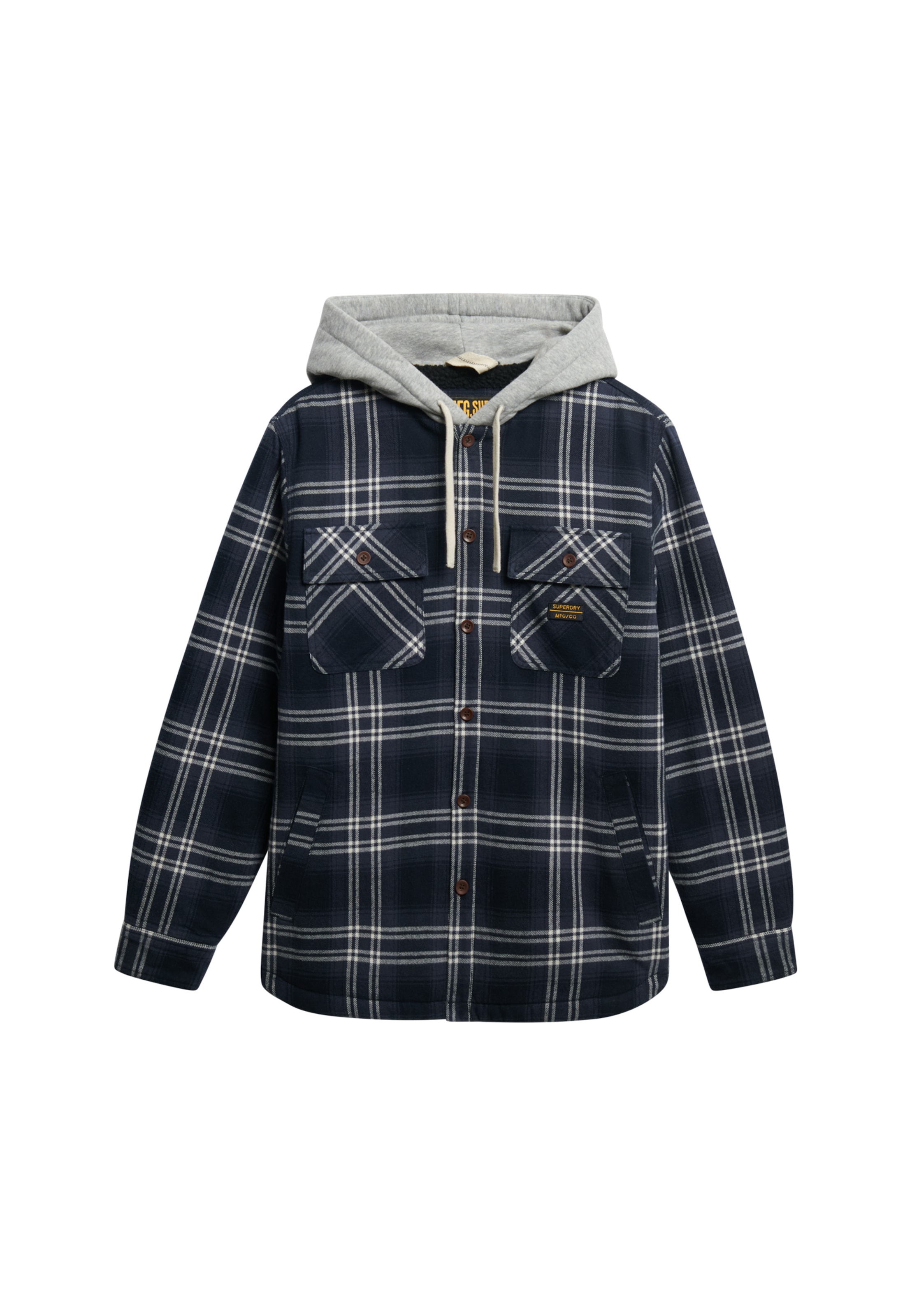 Superdry Langarmhemd »SURPLUS HOODED CHECK SHIRT«