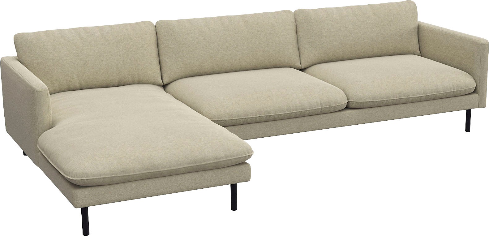 FLEXLUX Ecksofa »Bolzano, elegant und bequem, L-Form« Sitzaufbau mit Kaltschaum & Stahl-Wellen, loose Sitz -& Rückenkissen