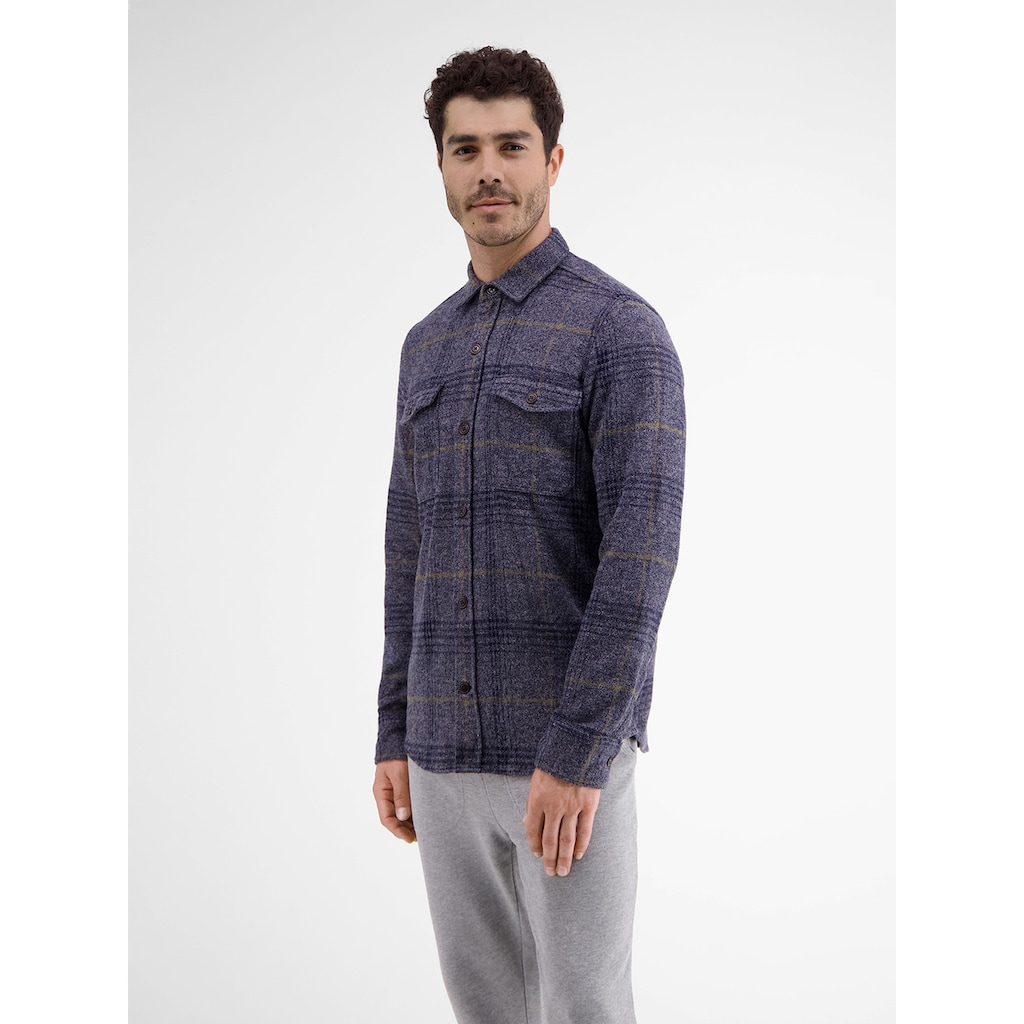 LERROS Flanellhemd »LERROS Overshirt in Karo-Wolloptik«