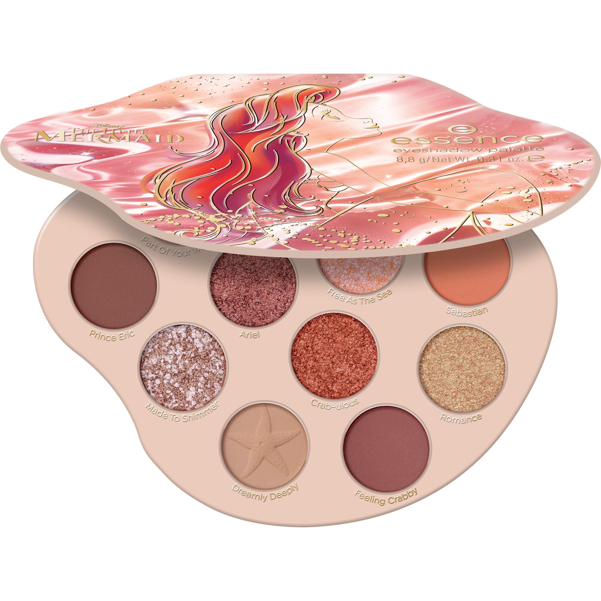 Essence Lidschatten-Palette »DISNEY THE LITTLE MERMAID EYESHADOW PALETTE« Limited-Edition Design mit geprägten Details