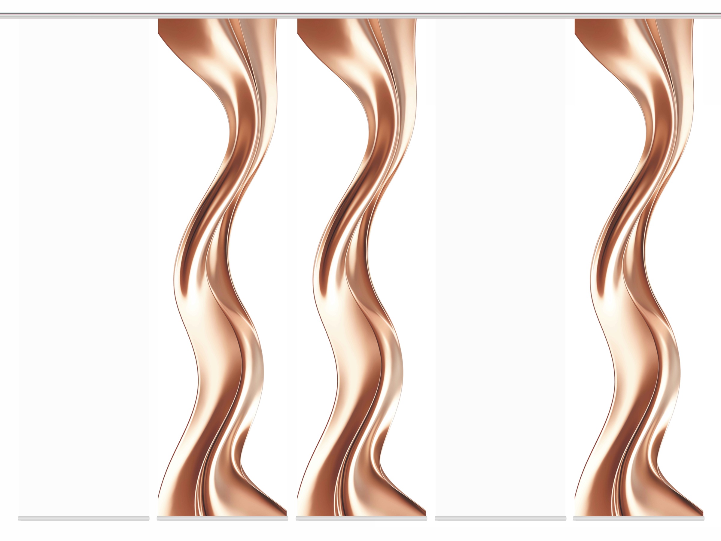 HOME WOHNIDEEN Schiebegardine »OAKLEY« Paneelwagen 5 Stk. tlg. SCHIEBEVORHANGSET,SEIDENOPTIK,DIGIDRUCK