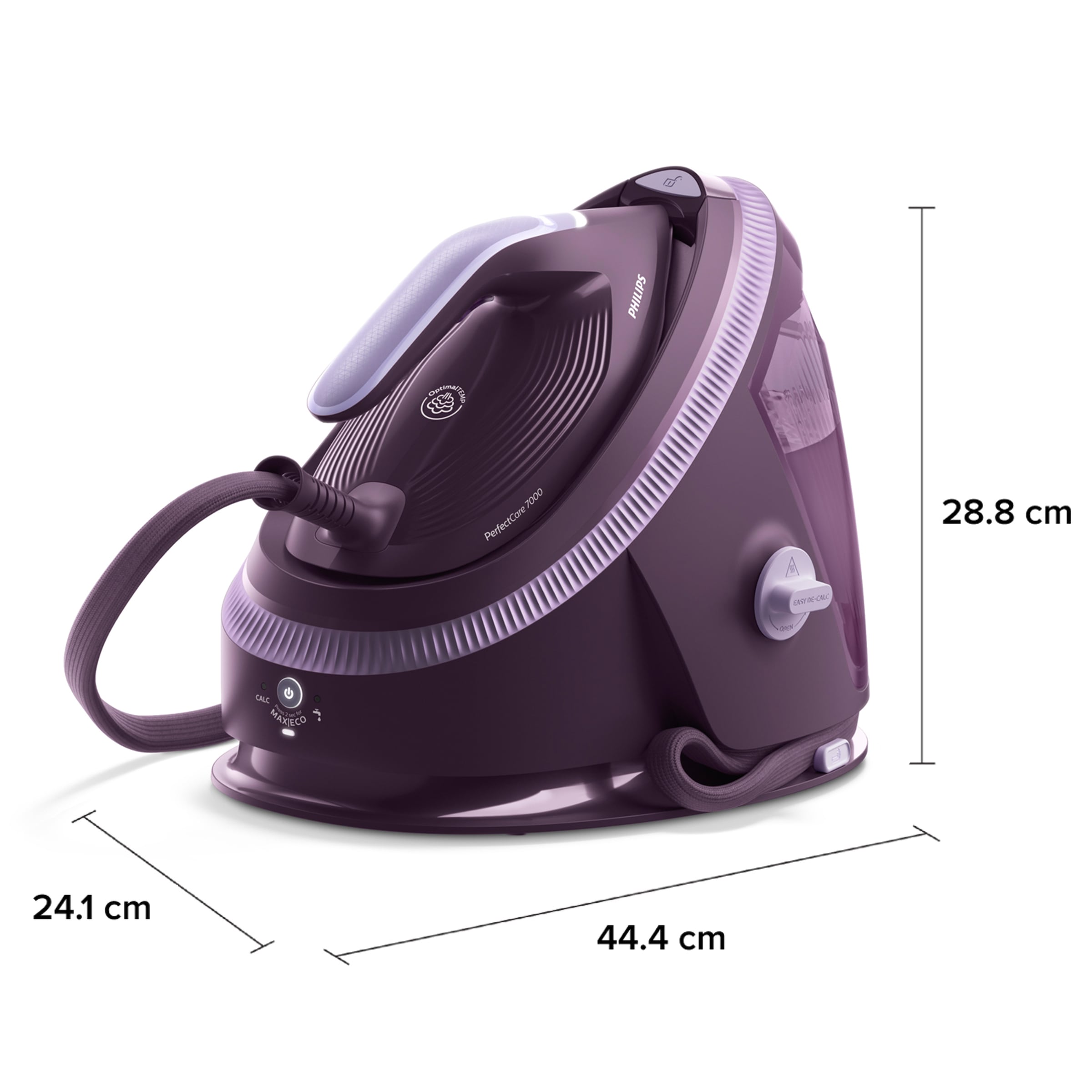 Philips Dampfbügelstation »PerfectCare 7000 Series PSG7200/30, Aubergine« 1,5 ml Wassertank 2.850 Watt, OptimalTemp & TurboPower-Dampfmotor, 600 gr Dampfstoß