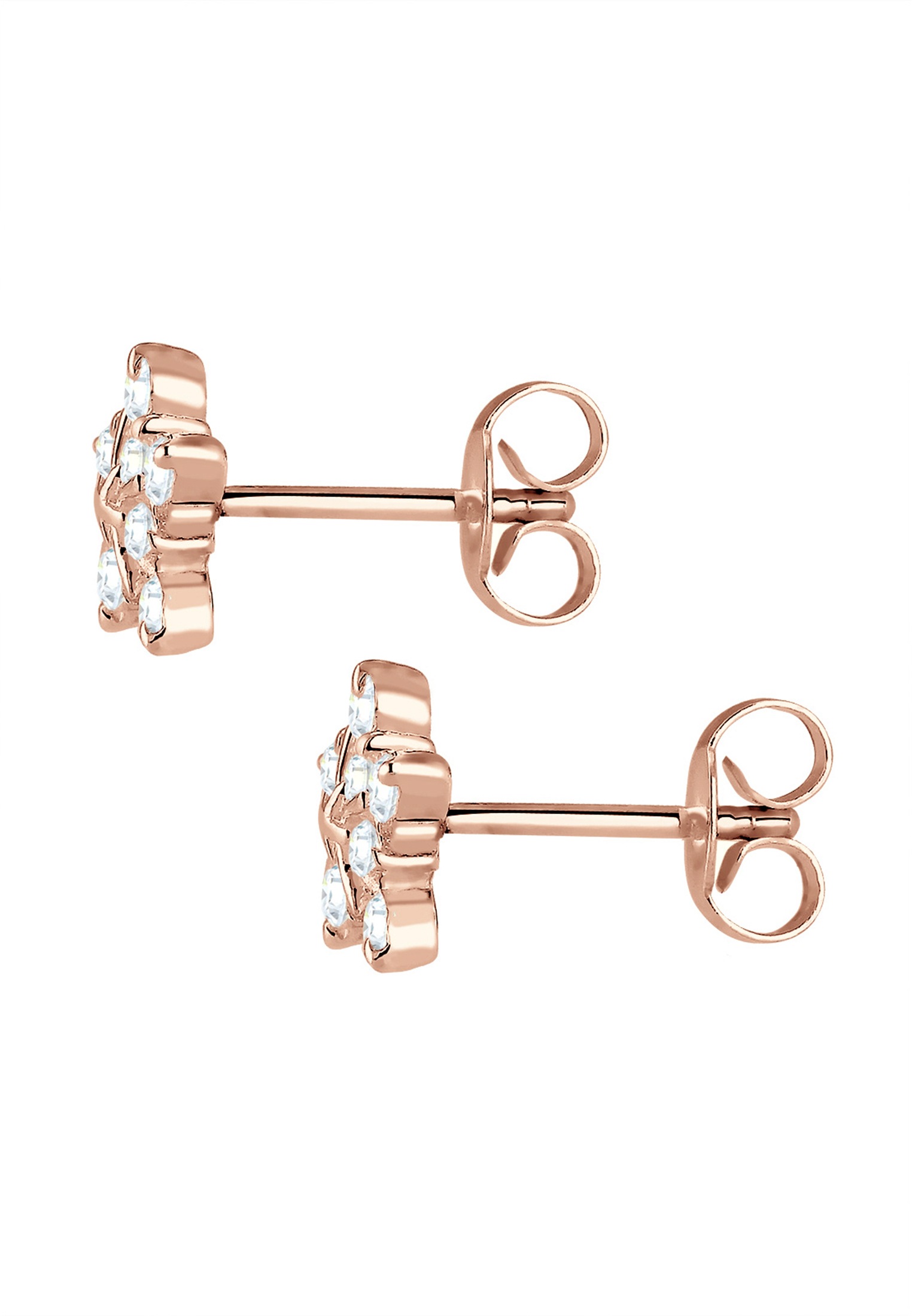 Elli Paar Ohrstecker »Ohrringe Schneeflocke Winter Zirkonia 925er Sterling Silber«