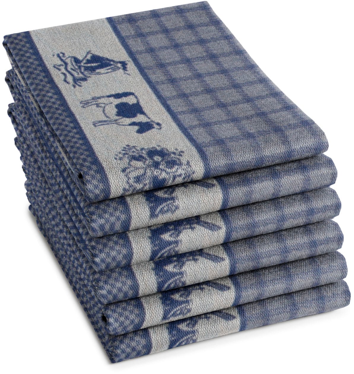 DDDDD Geschirrtuch »DDDDD Dutchie Geschirrtuch (6er-Pack)« schnell trocknend, 100% Baumwolle, mit niederländischen Motiven