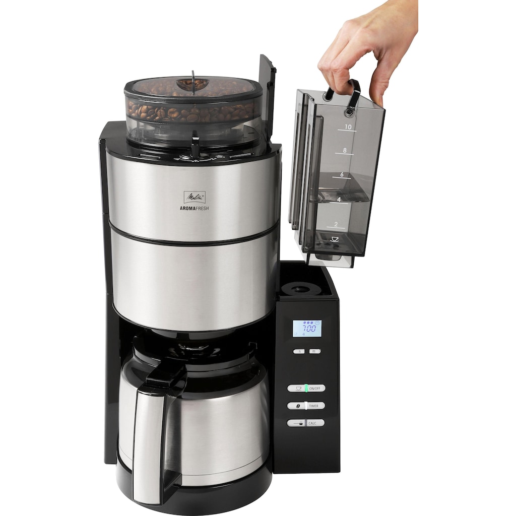 Melitta Kaffeemaschine mit Mahlwerk »AromaFresh Therm 1021-12«, 1,2 l Kaffeekanne, Papierfilter, 1x4