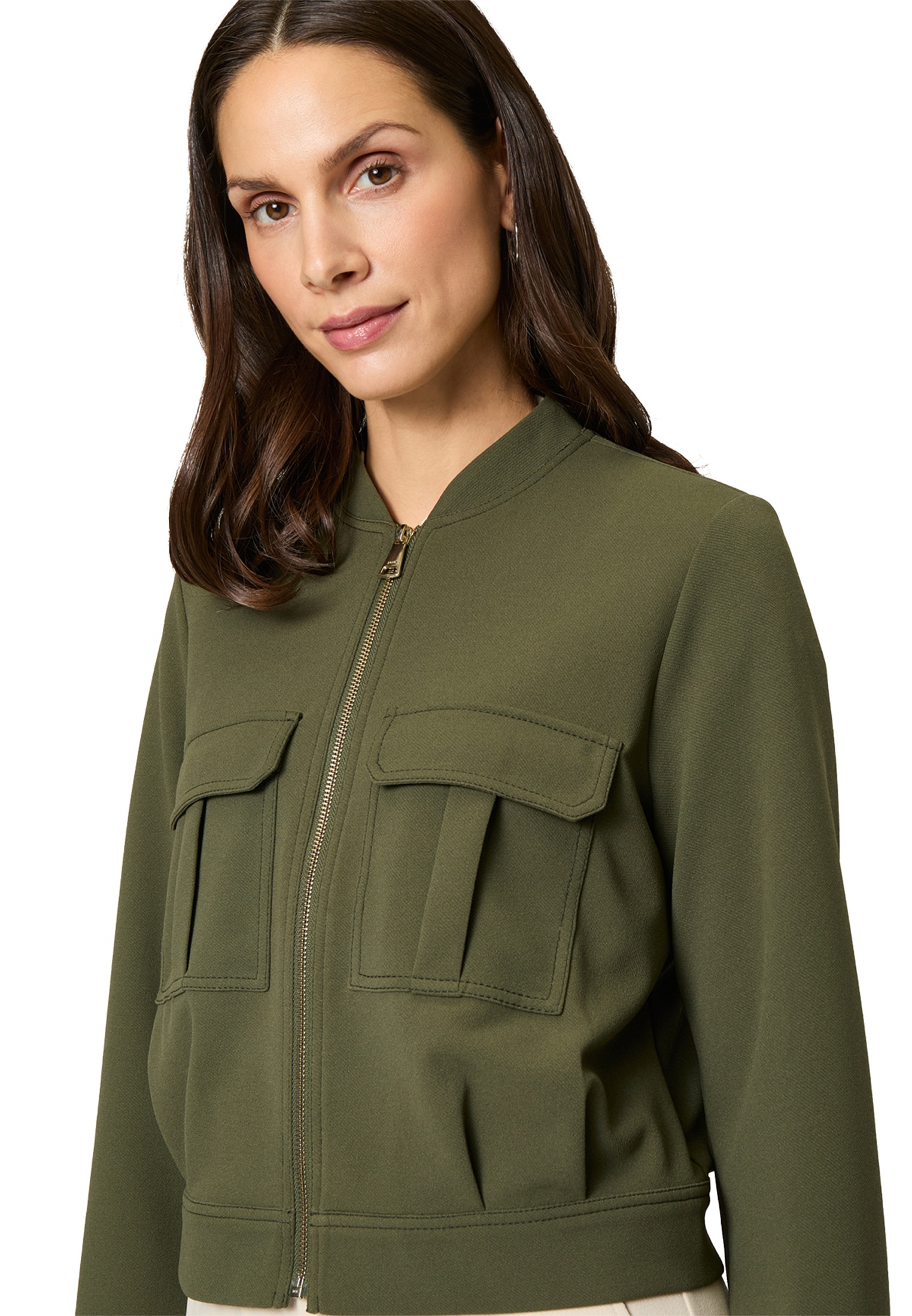 Zero Sweatblazer »Sweatjacke mit Klappentaschen«