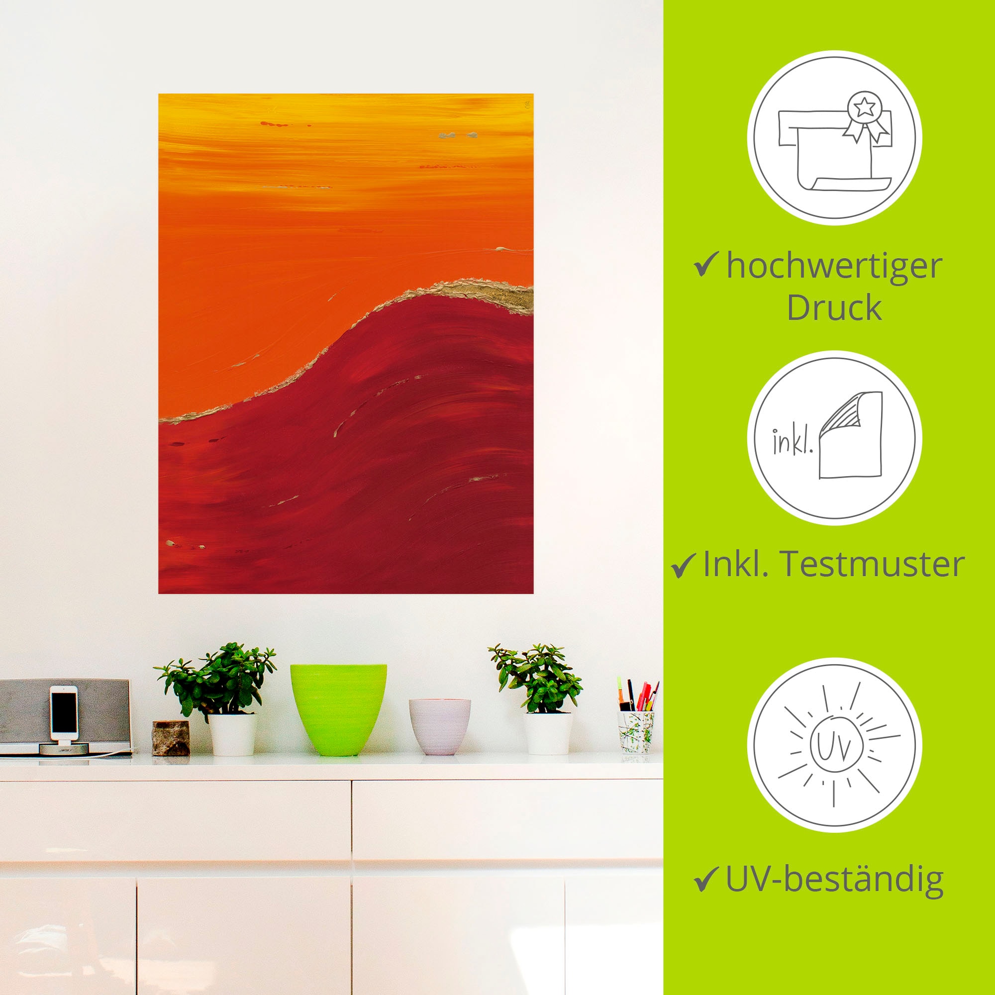 Artland Wandbild »Raum II«, Gegenstandslos, (1 St.), als Leinwandbild, Wandaufkleber in verschied. Größen