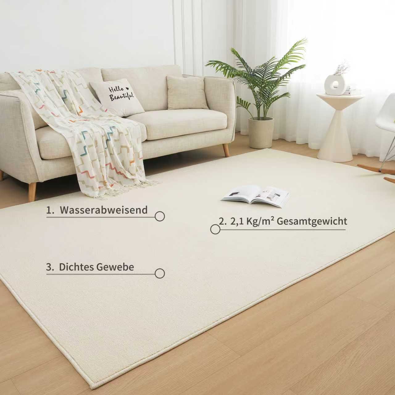 OTTO home Teppich »Jola, Uni-Farben, besonders dichte Qualität, Boho« rechteckig 10 mm Höhe Wohnzimmer, Schlafzimmer, Flur, Kinderzimmer, wasserabweisend